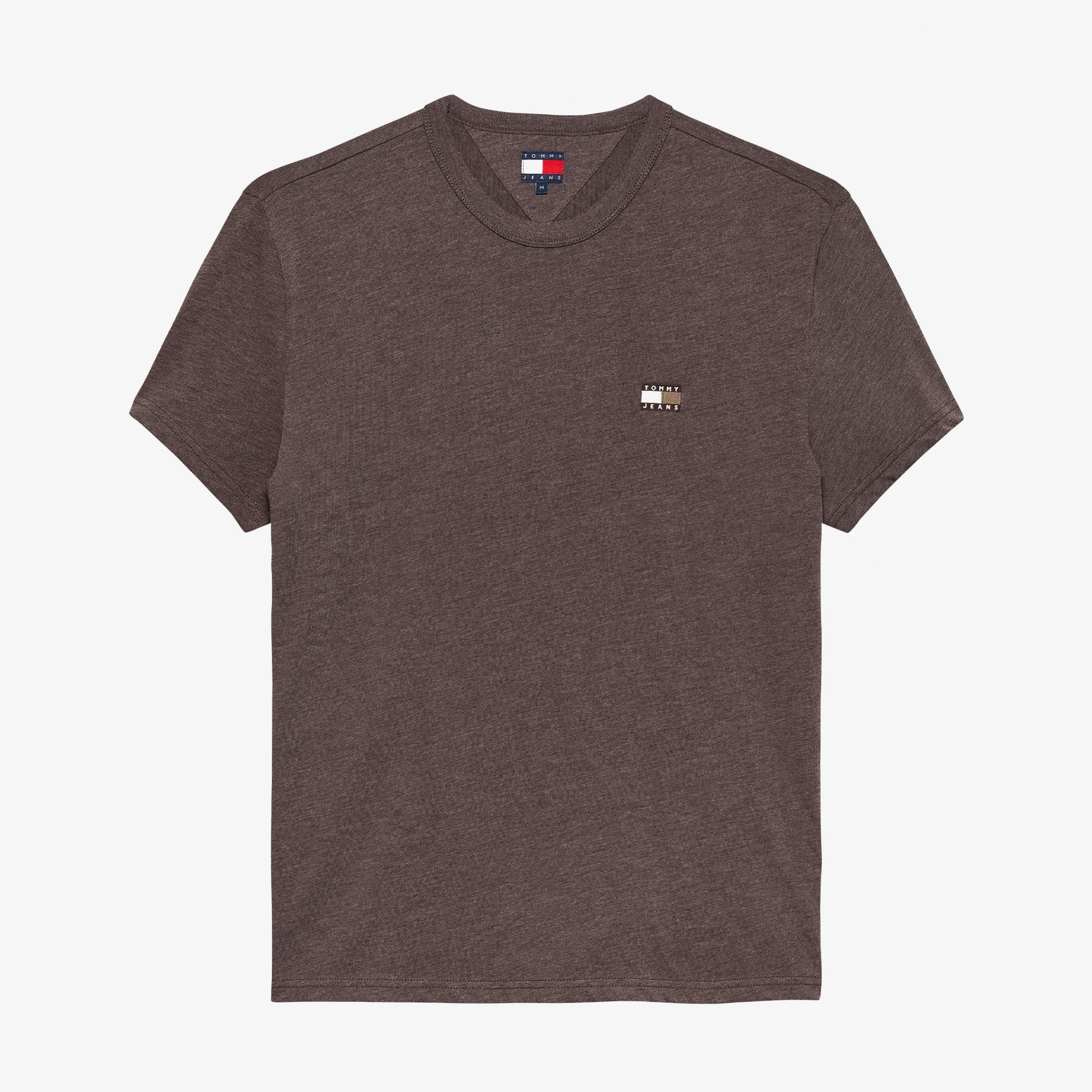 Tommy Hilfiger Jeans Reg Badge Erkek Kahverengi T-Shirt