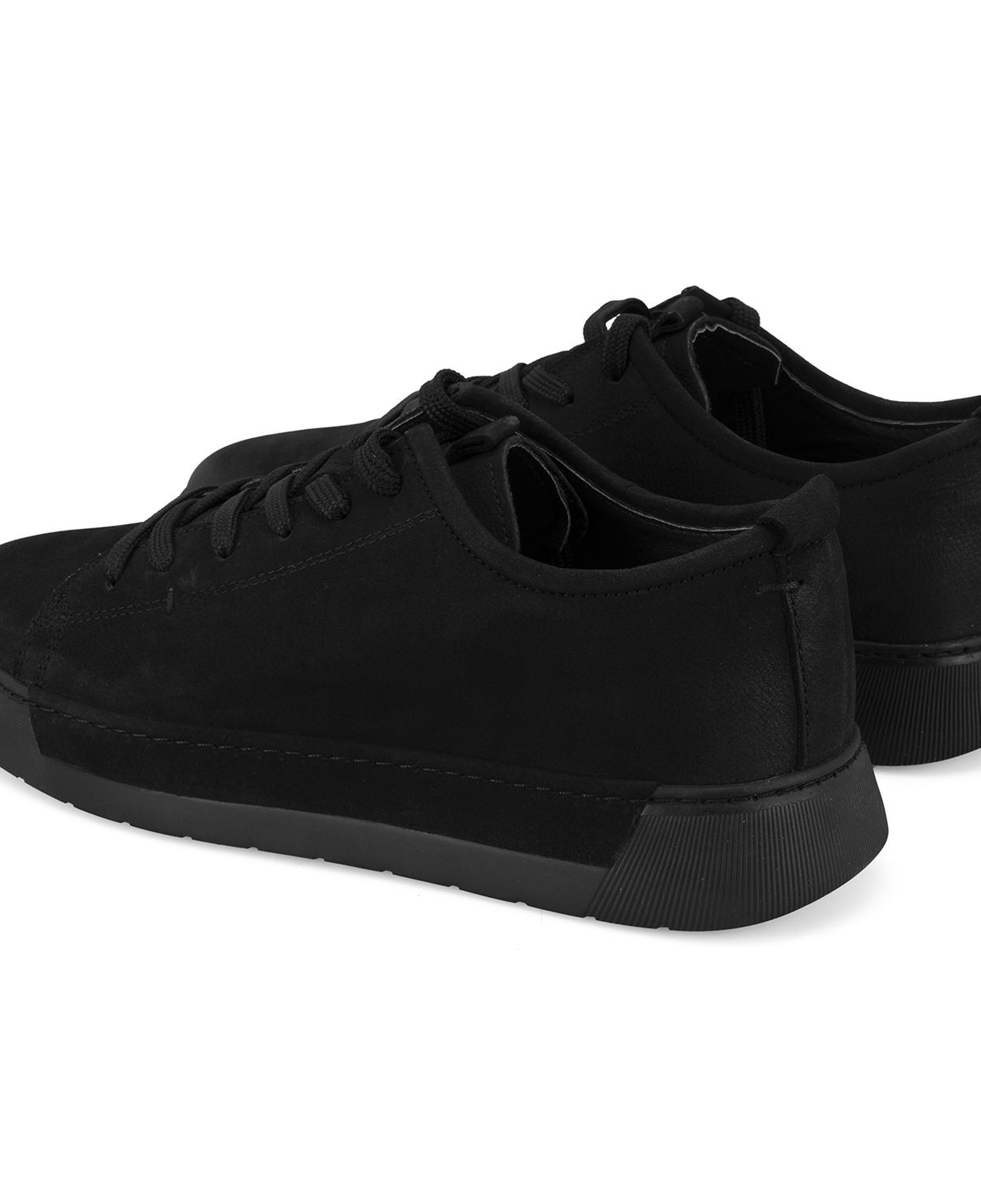 Estevan Siyah Erkek Nubuk Deri Günlük Ayakkabı