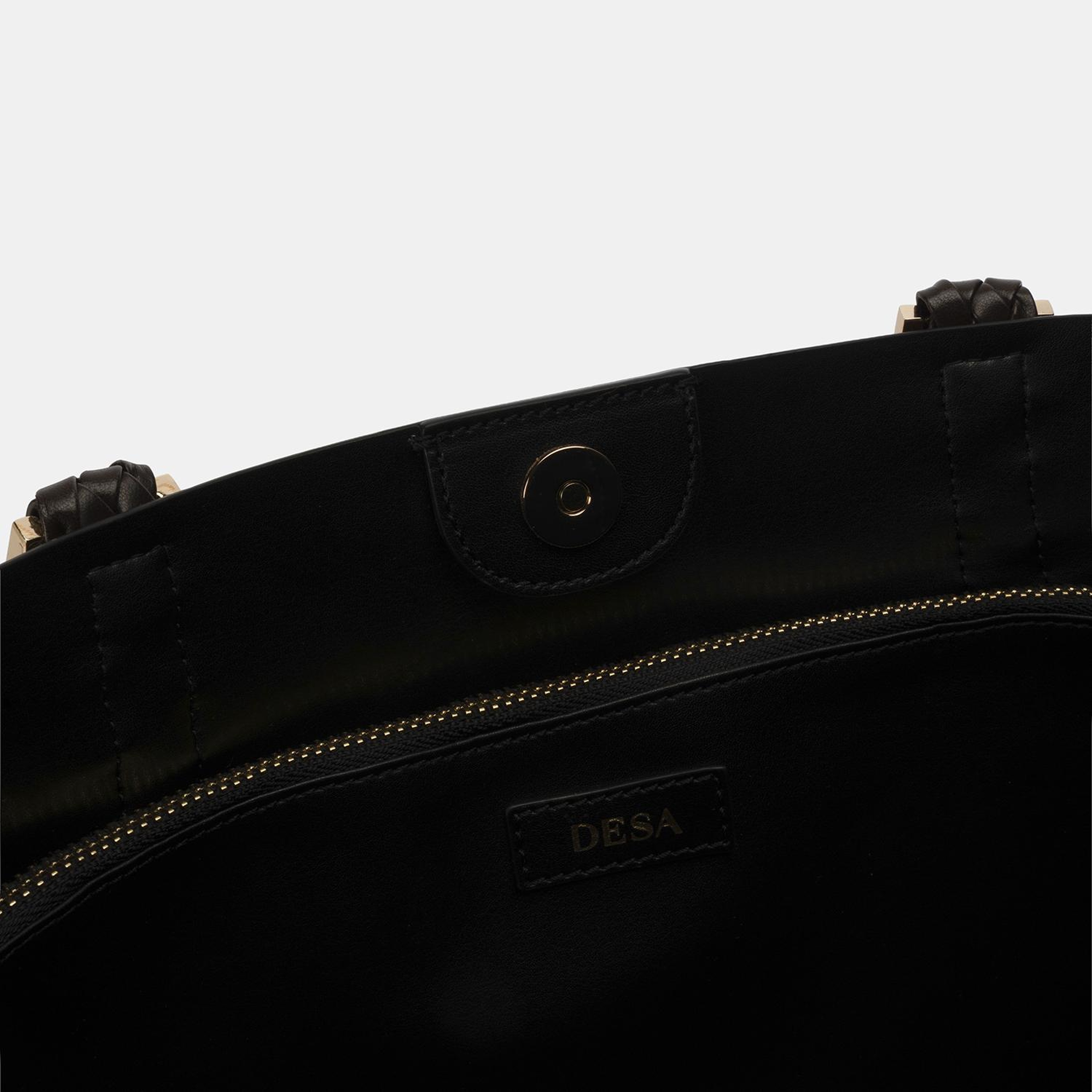 Kadın Kahve Örgü Desenli Omuz Çantası