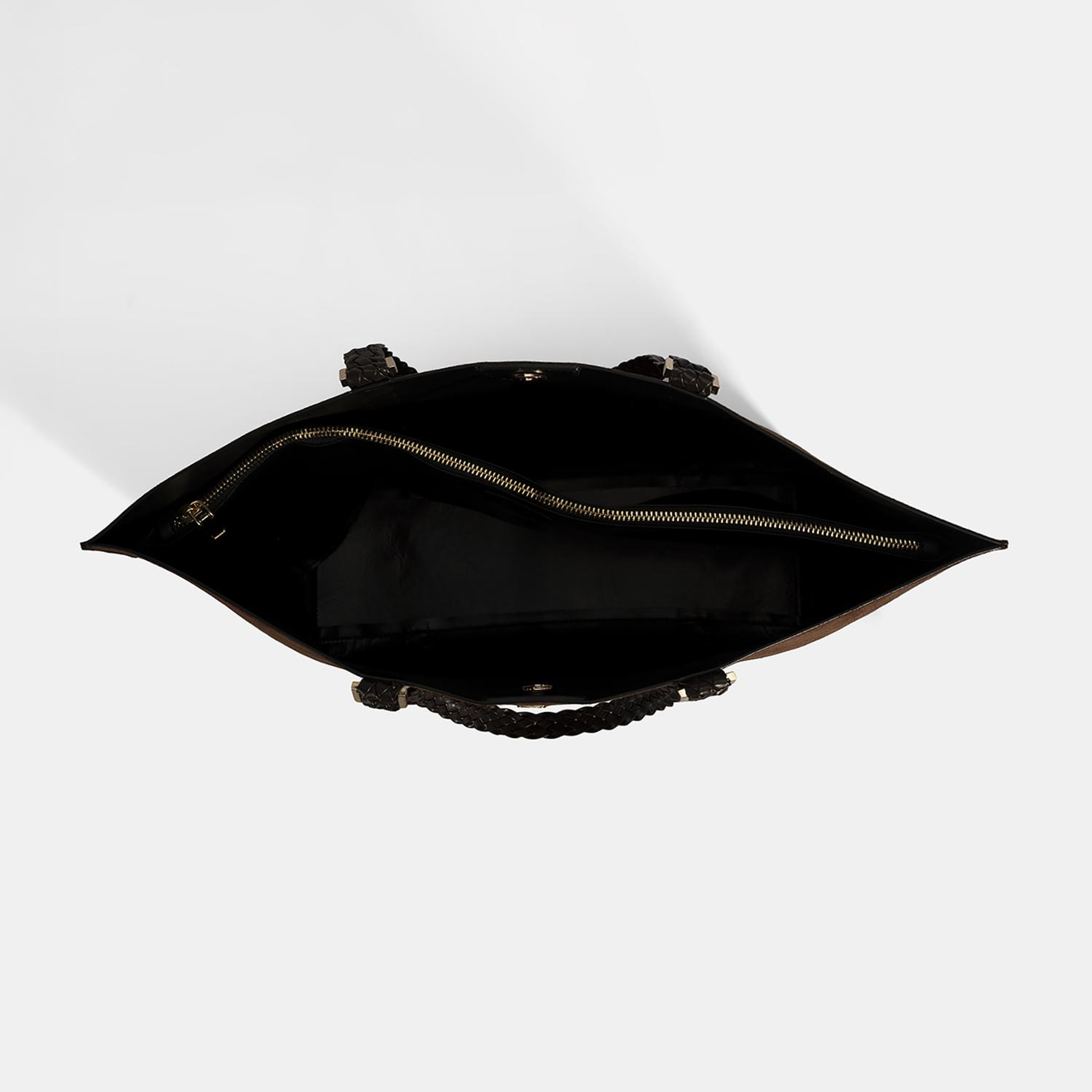 Kadın Kahve Örgü Desenli Omuz Çantası