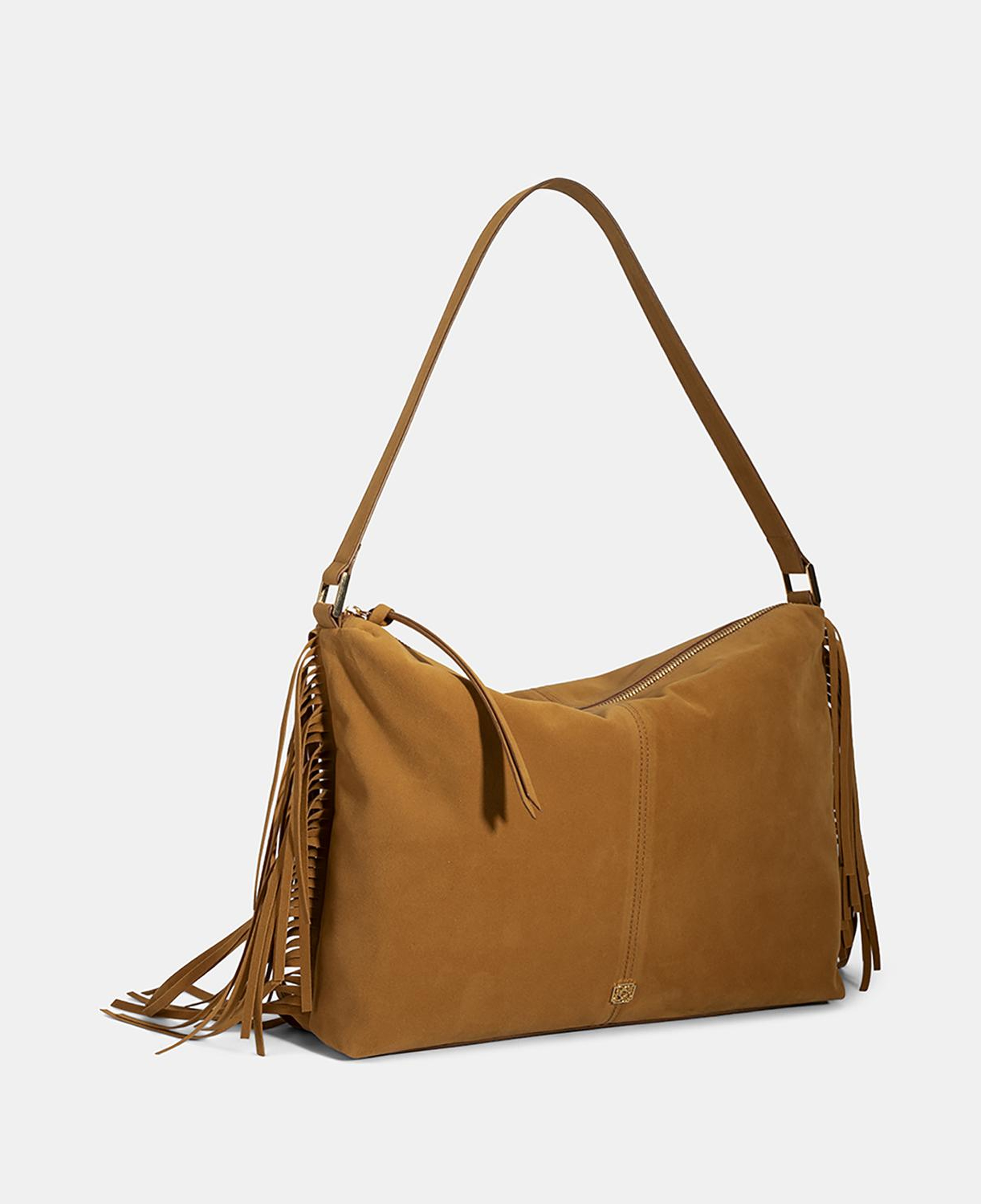 Kadın Taba Püskül Detaylı Süet Omuz Çantası