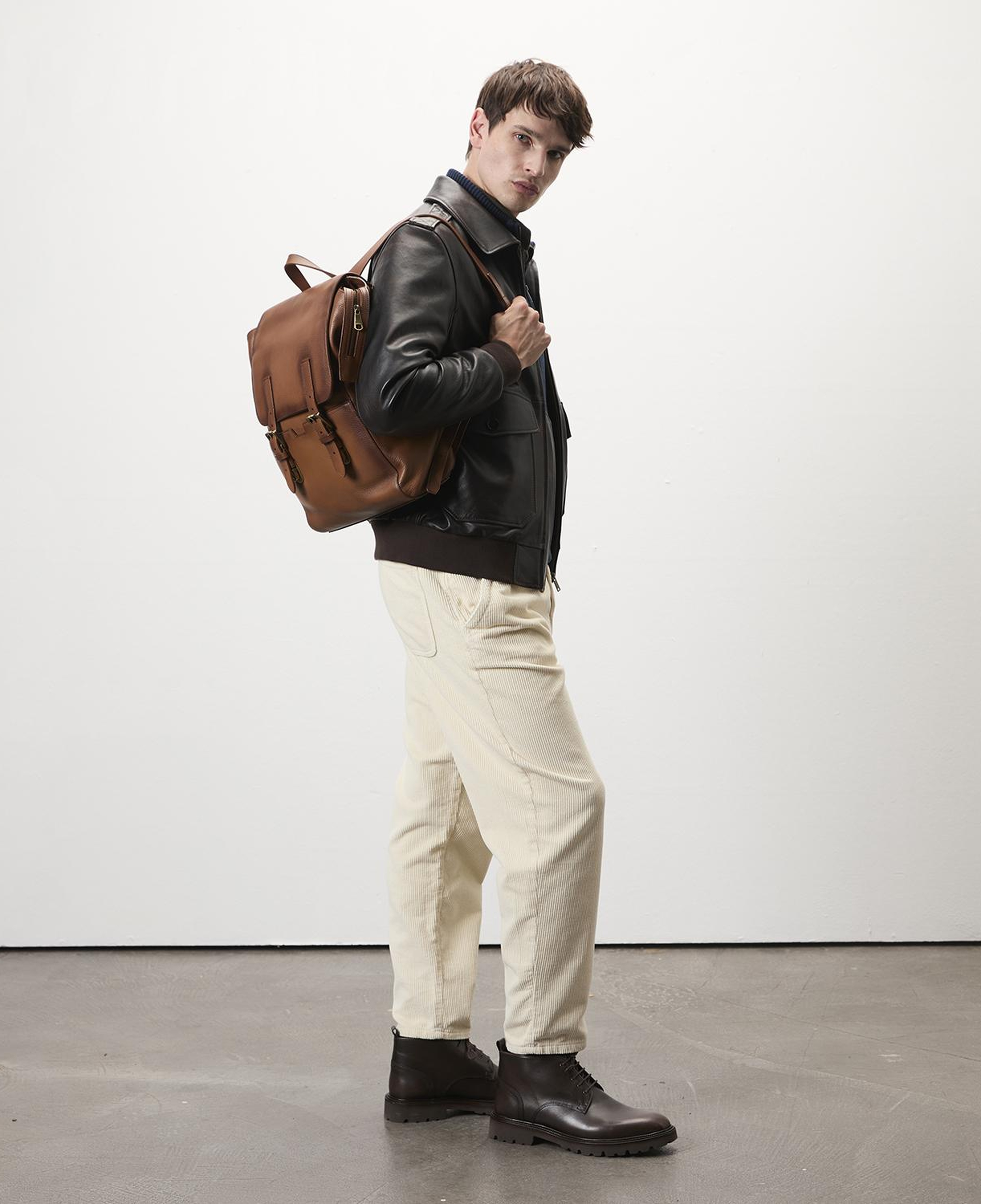 Mateo Kahve Vintage Deri Sırt Çantası