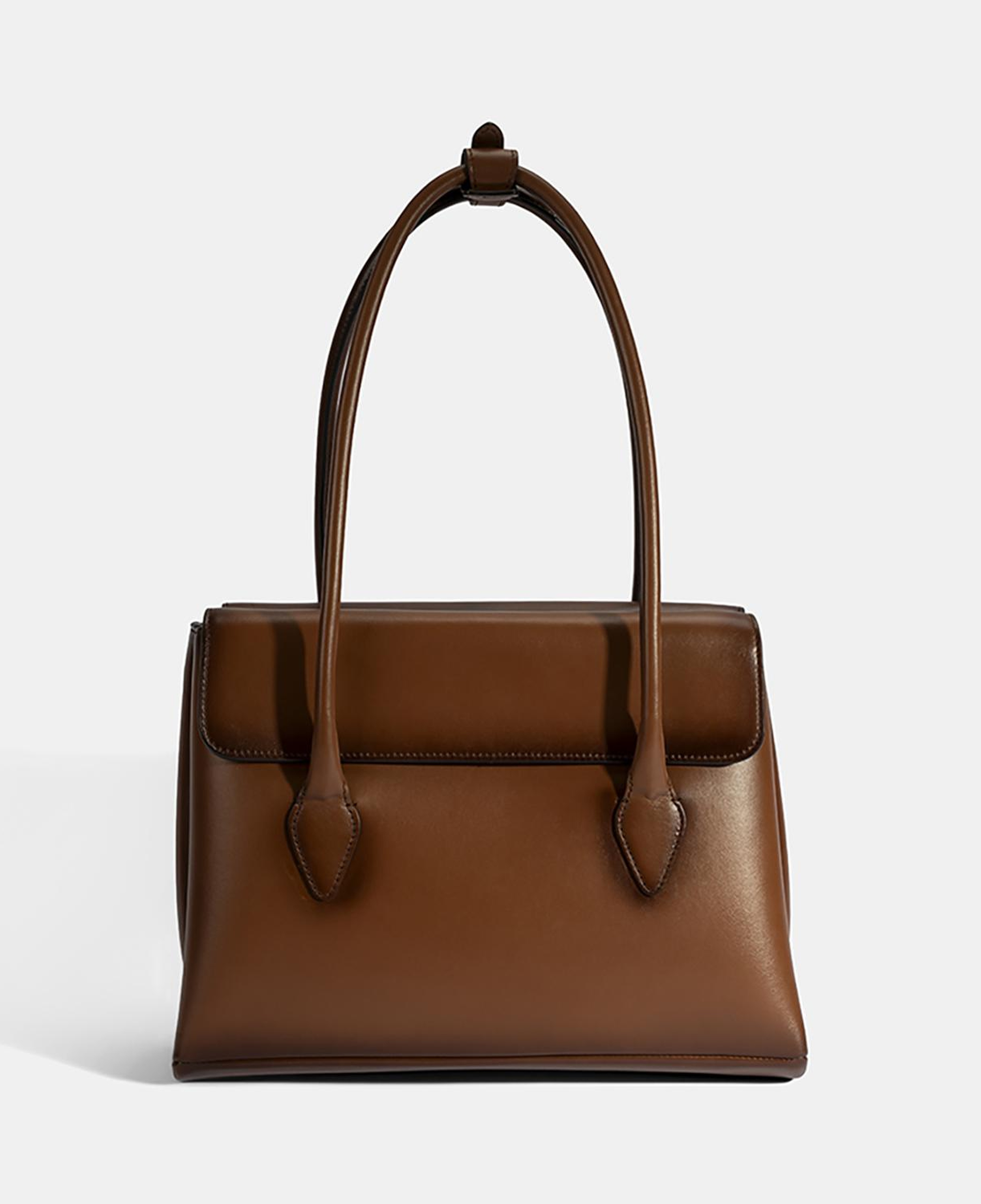 Kadın Taba Monogram Baskılı Deri Omuz Çantası