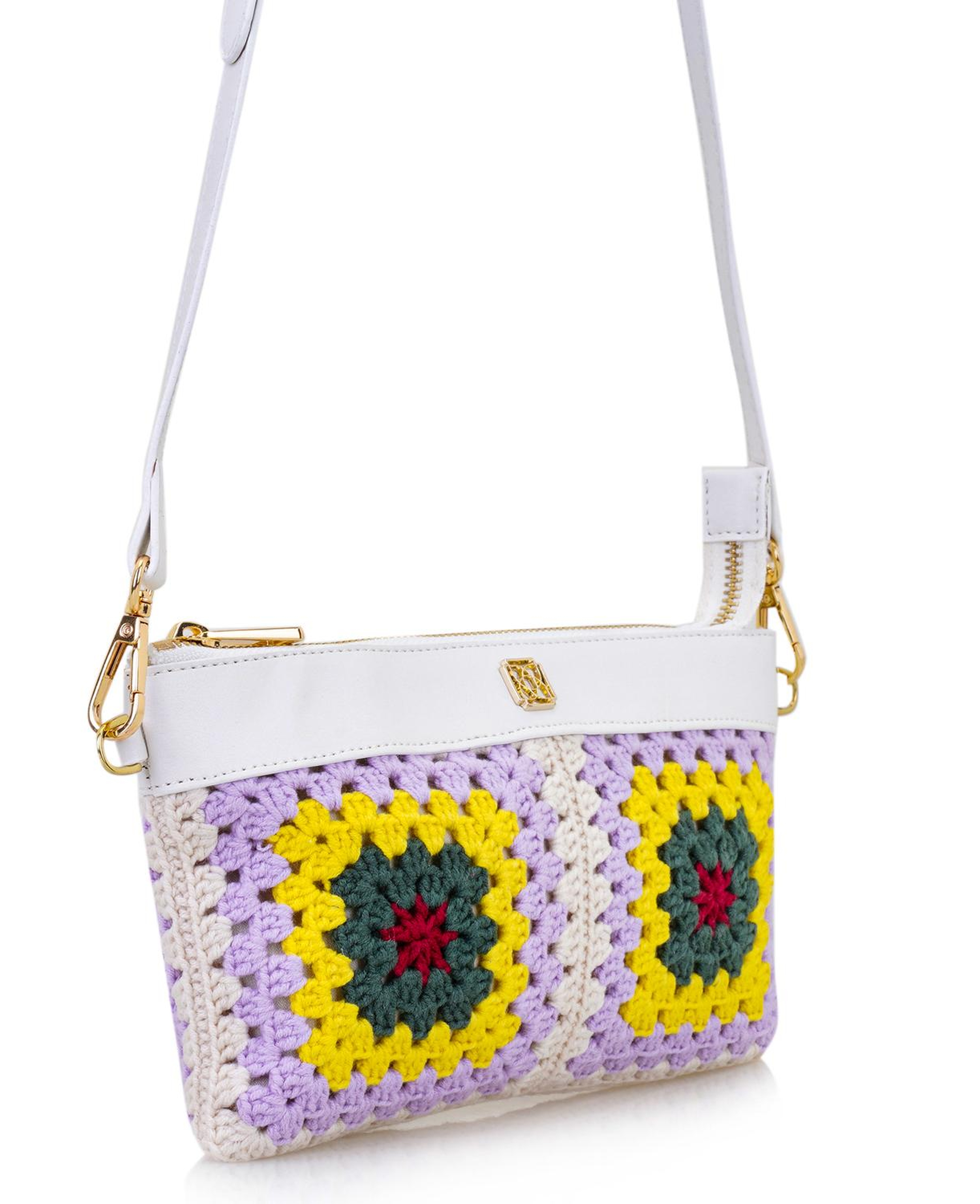 Mor Kadın Örgülü Omuz Çantası