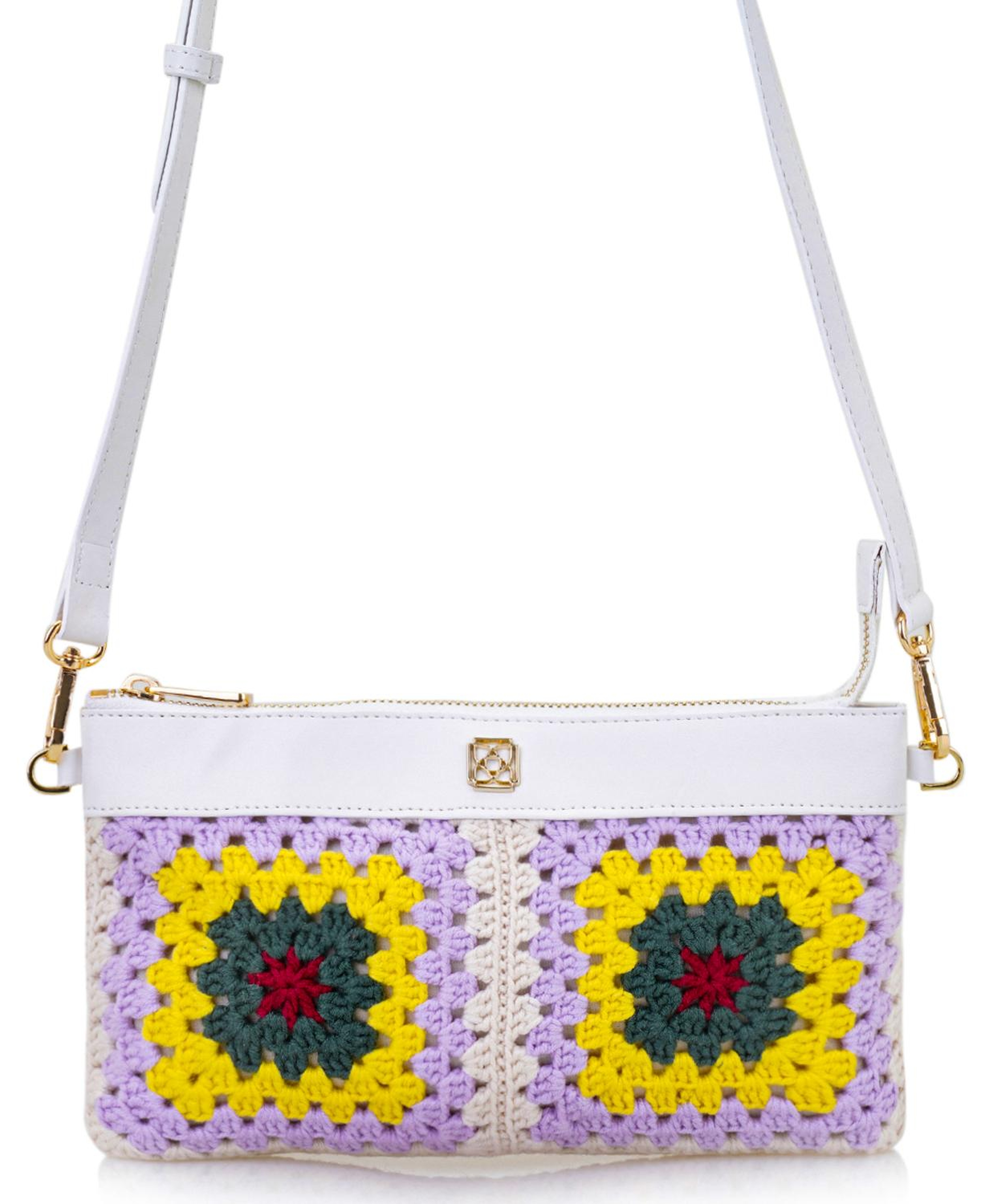 Mor Kadın Örgülü Omuz Çantası