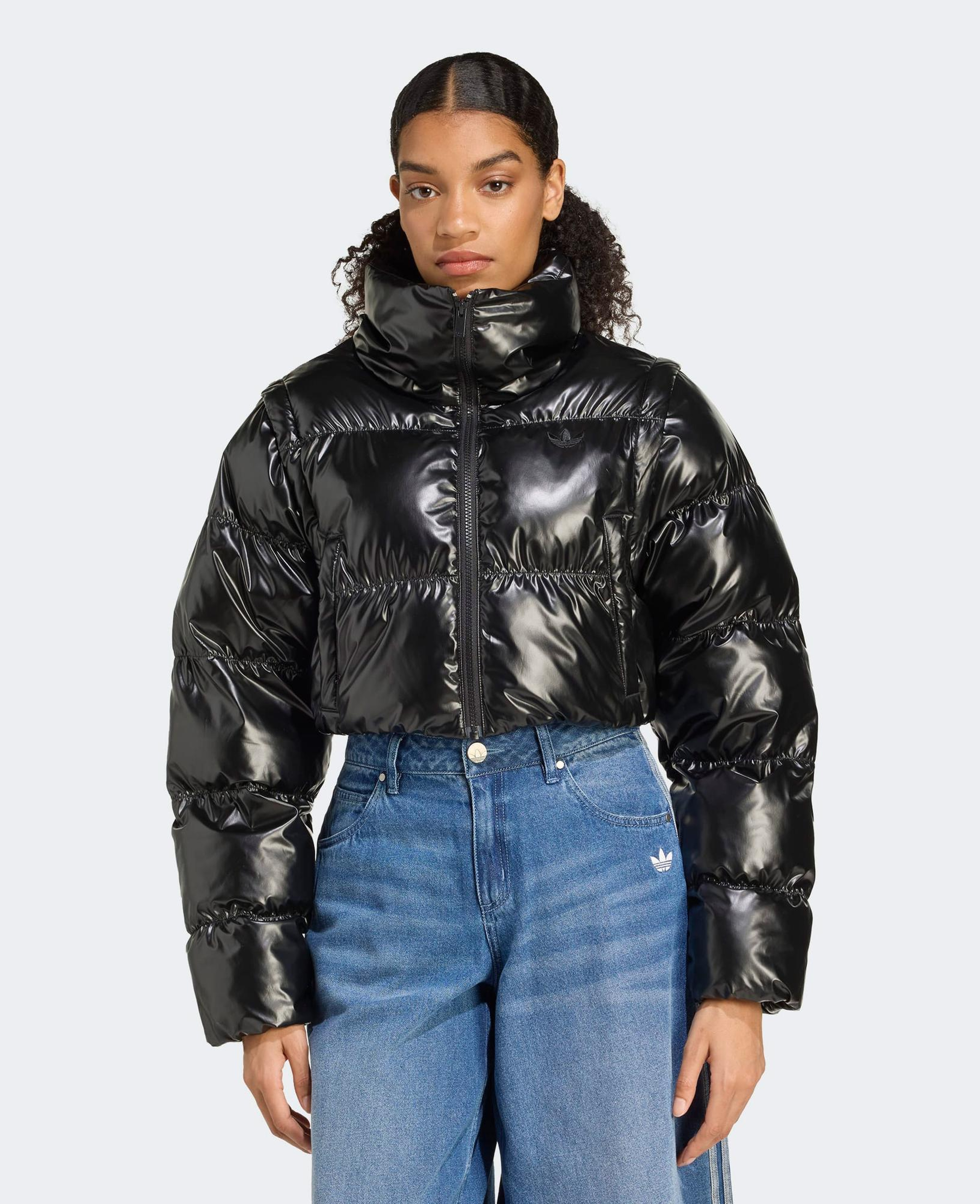 adidas Essential Glossy Puff Kadın Siyah Ceket