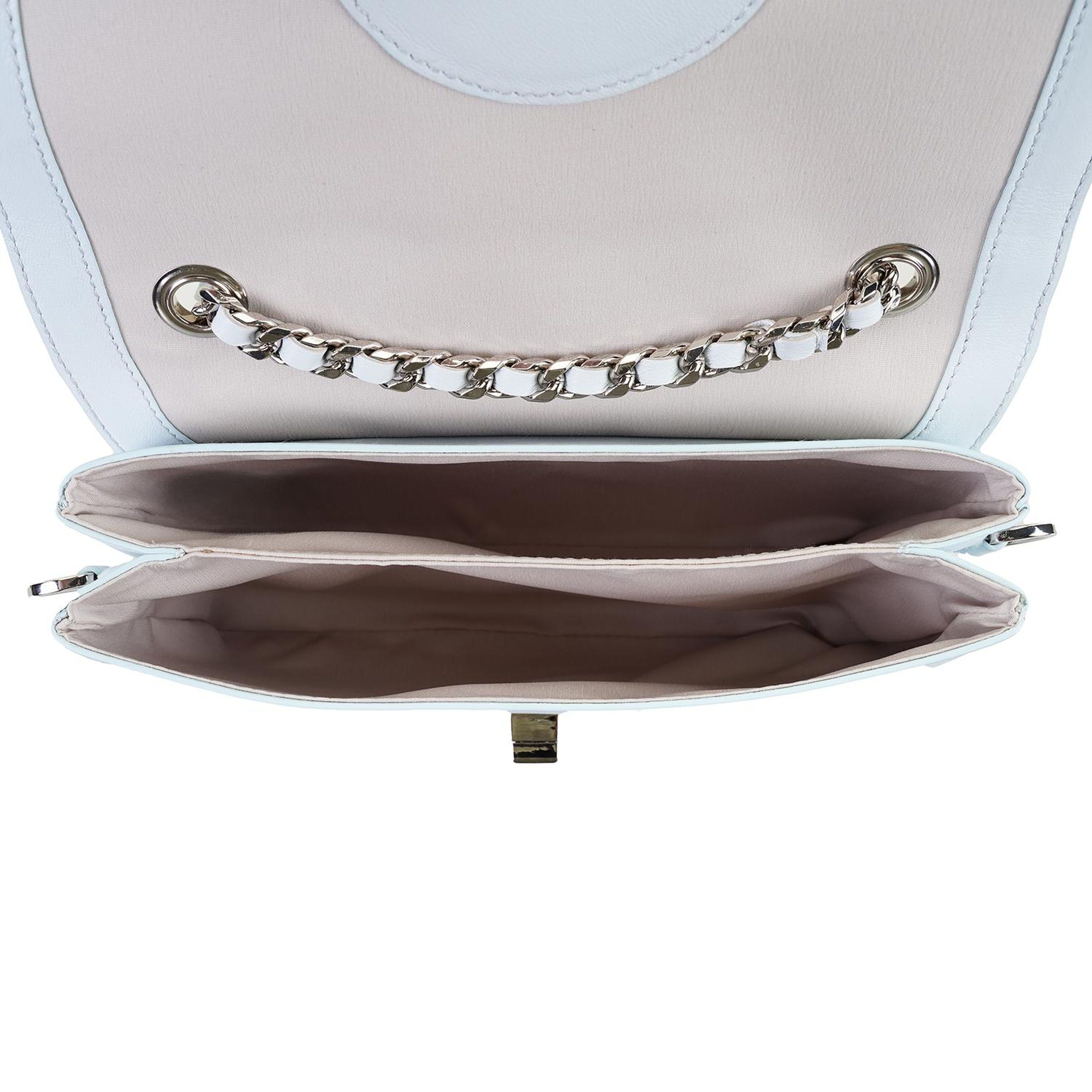 Karla Mavi Kadın Deri Omuz Çantası