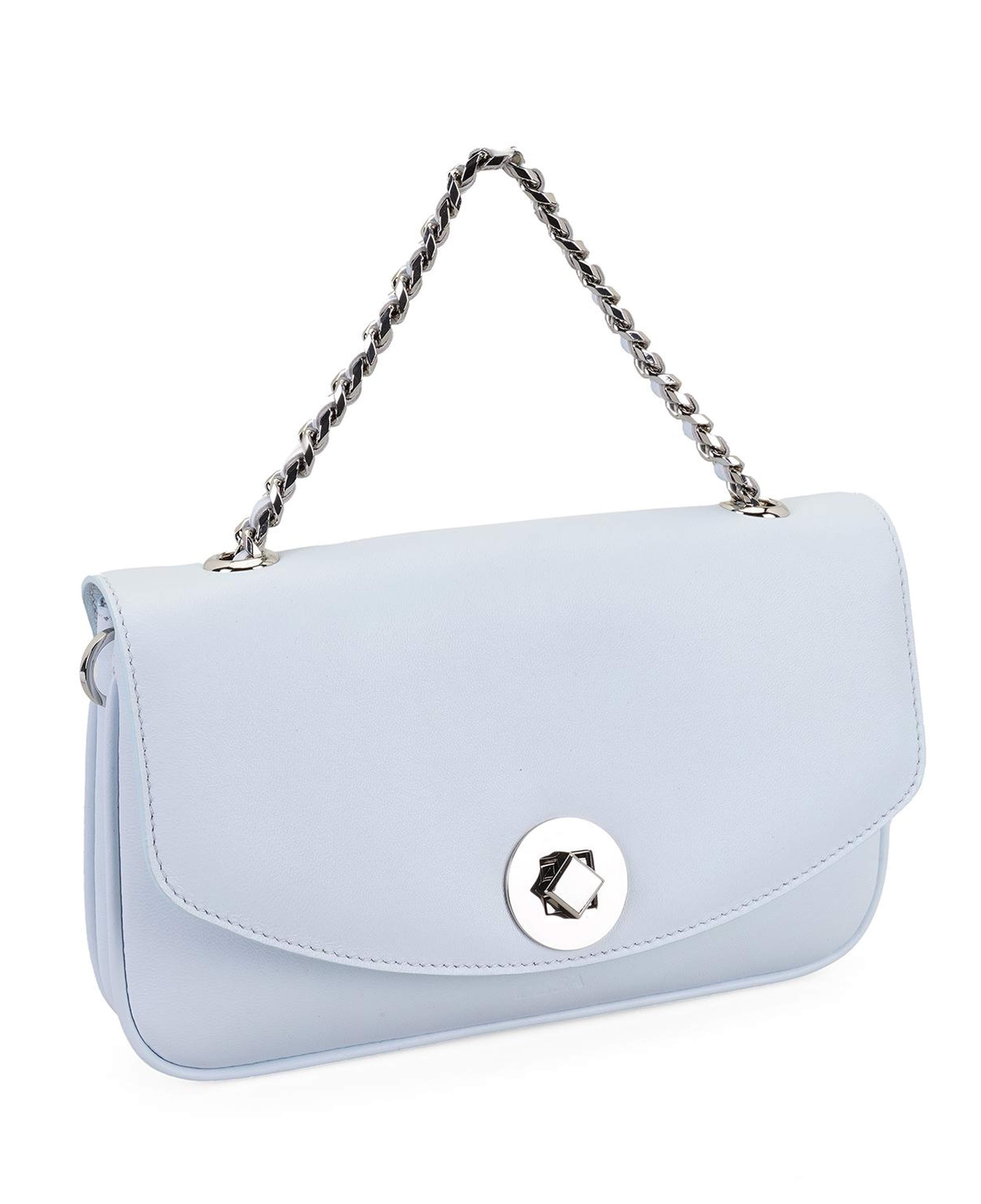 Karla Mavi Kadın Deri Omuz Çantası