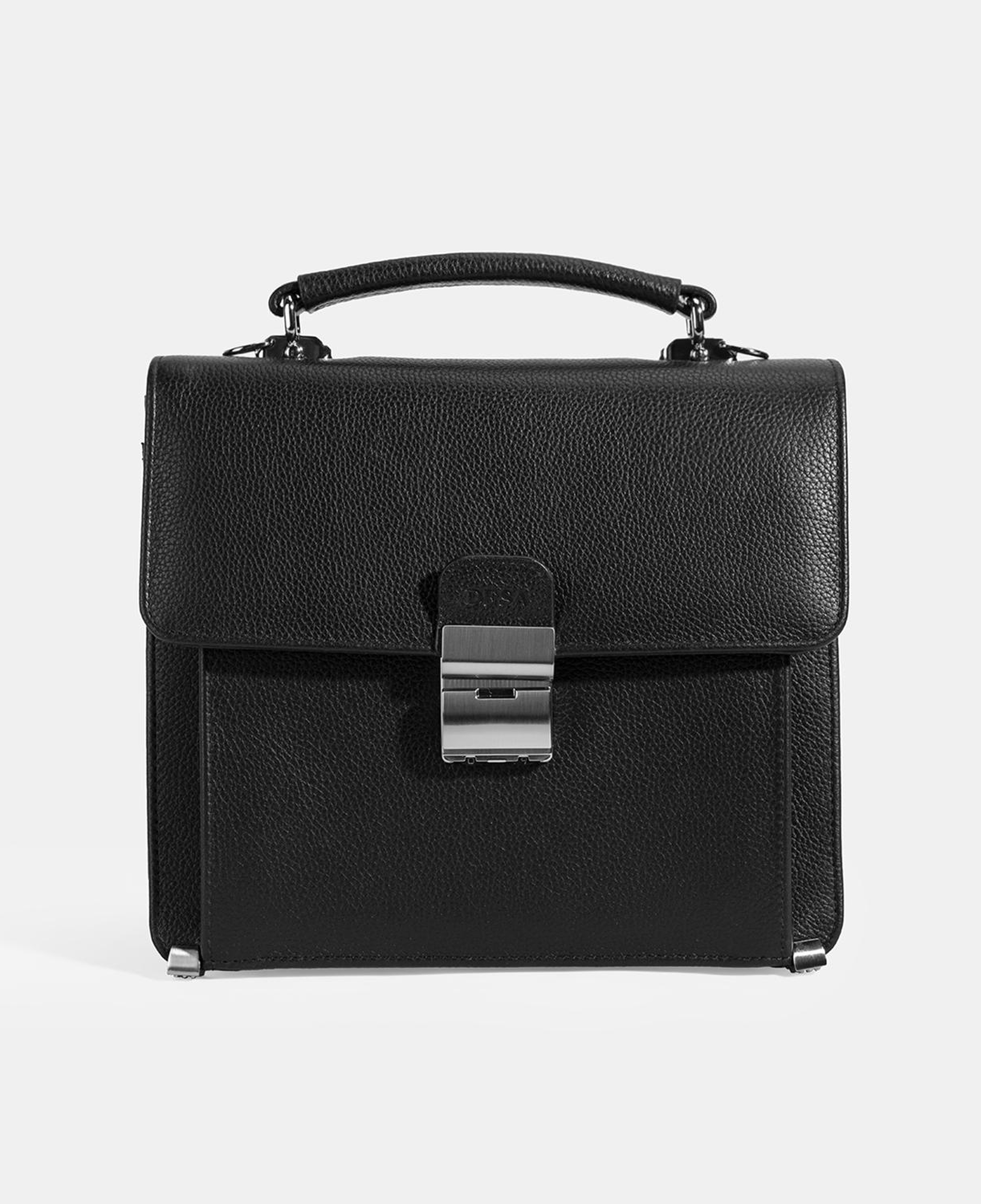 Erkek Siyah Deri Postacı Çantası