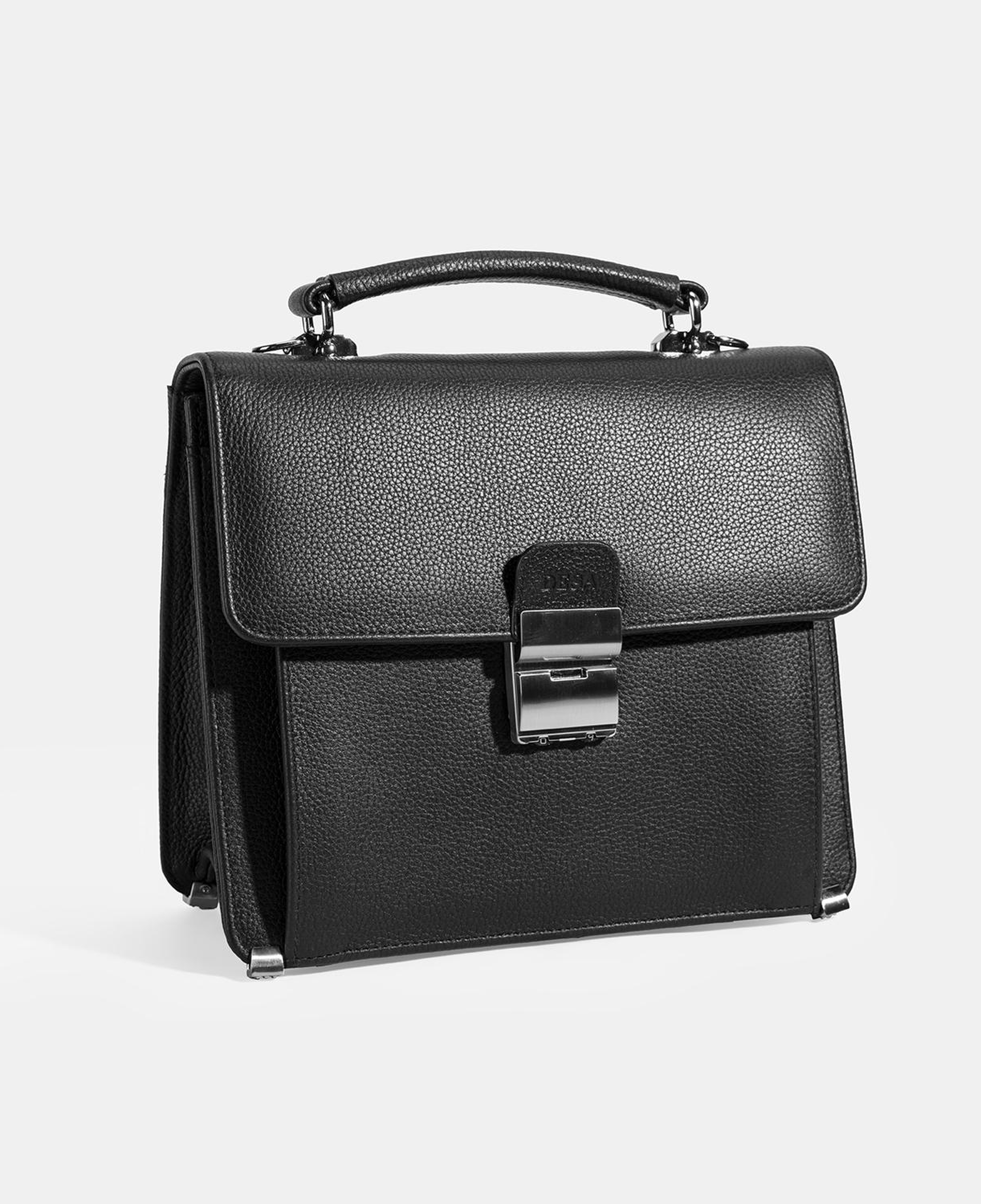 Erkek Siyah Deri Postacı Çantası