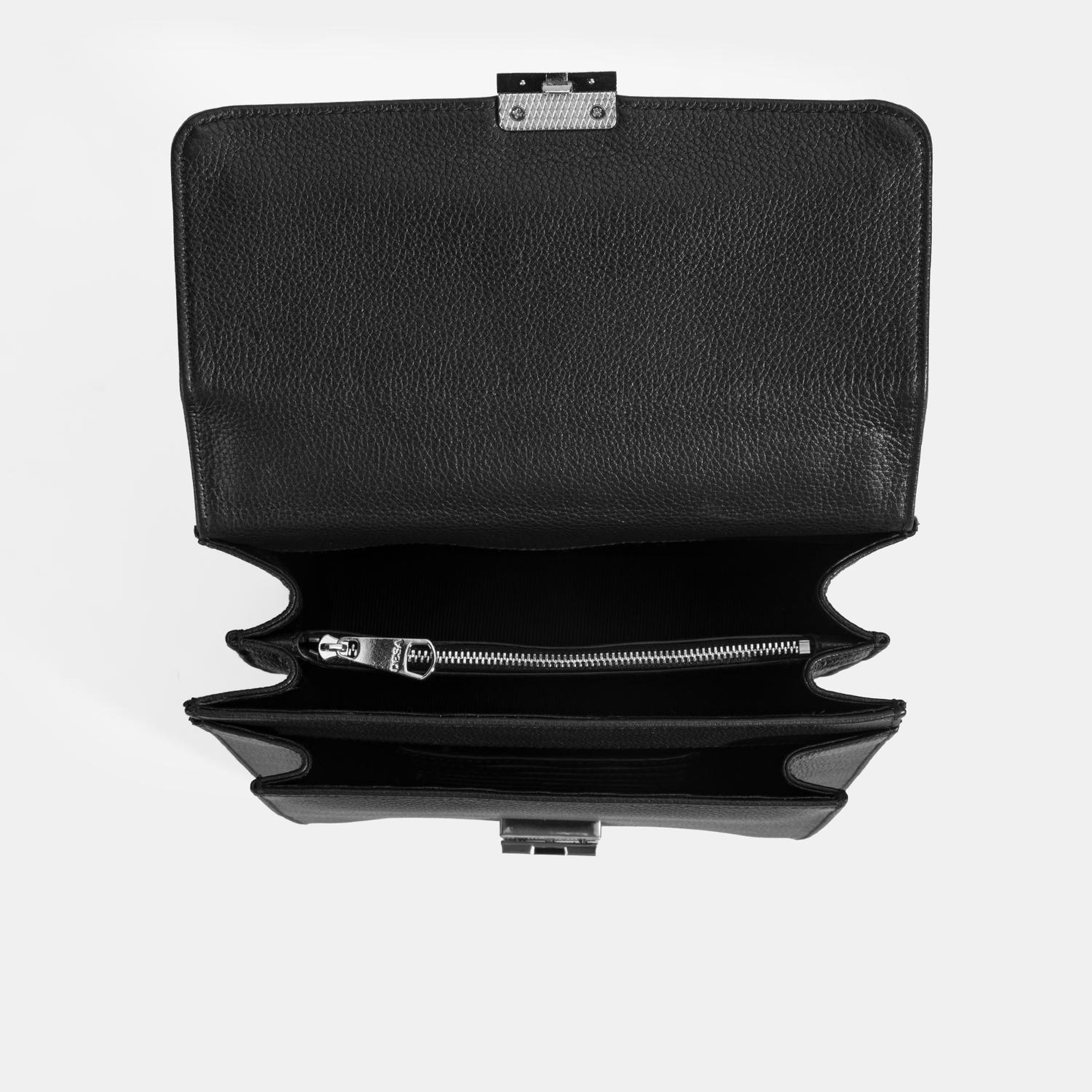 Erkek Siyah Deri Postacı Çantası