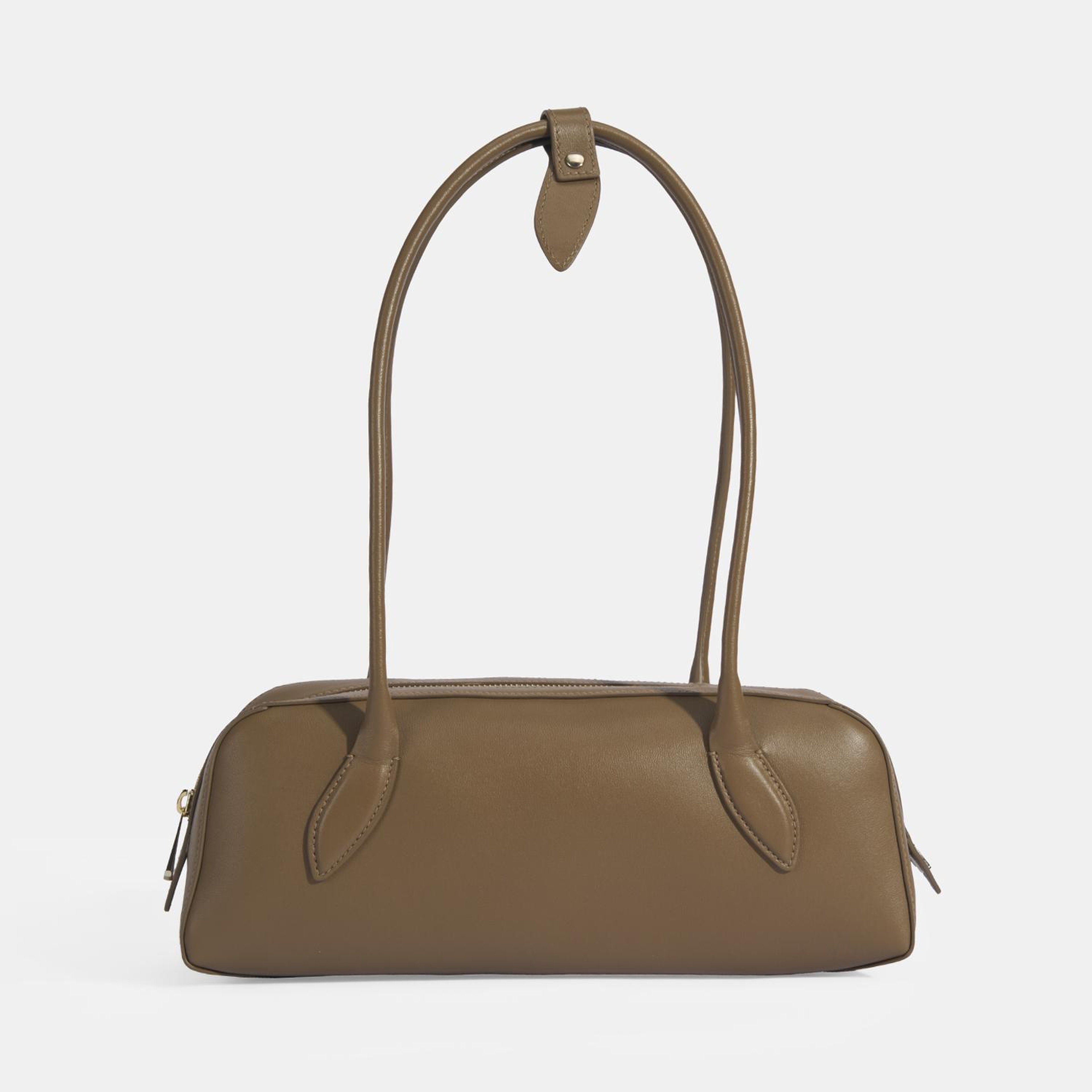 Limited Edition Kahve Kadın Yaprak Detaylı Deri Omuz Çantası