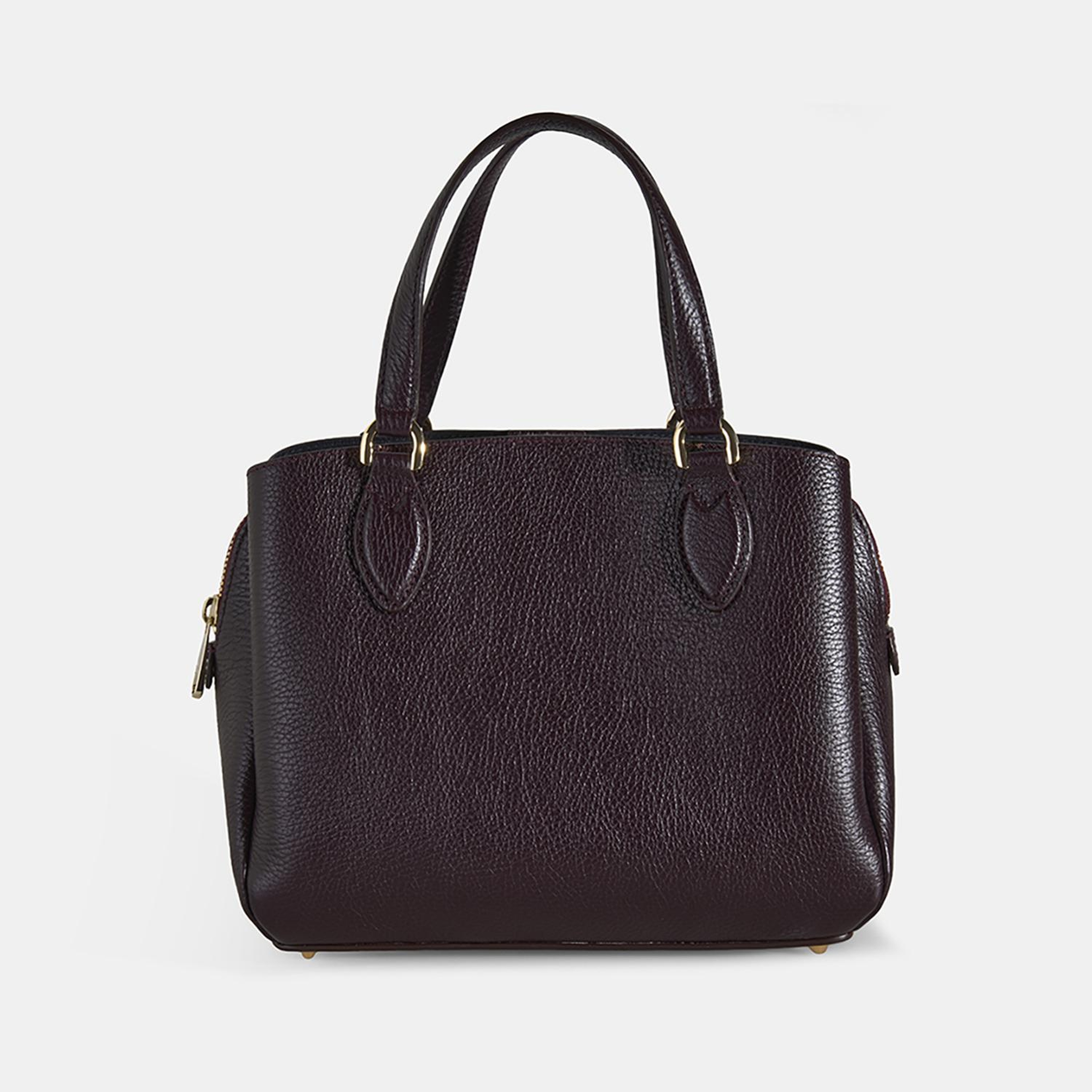 Kadın Bordo D Logolu Deri El Çantası