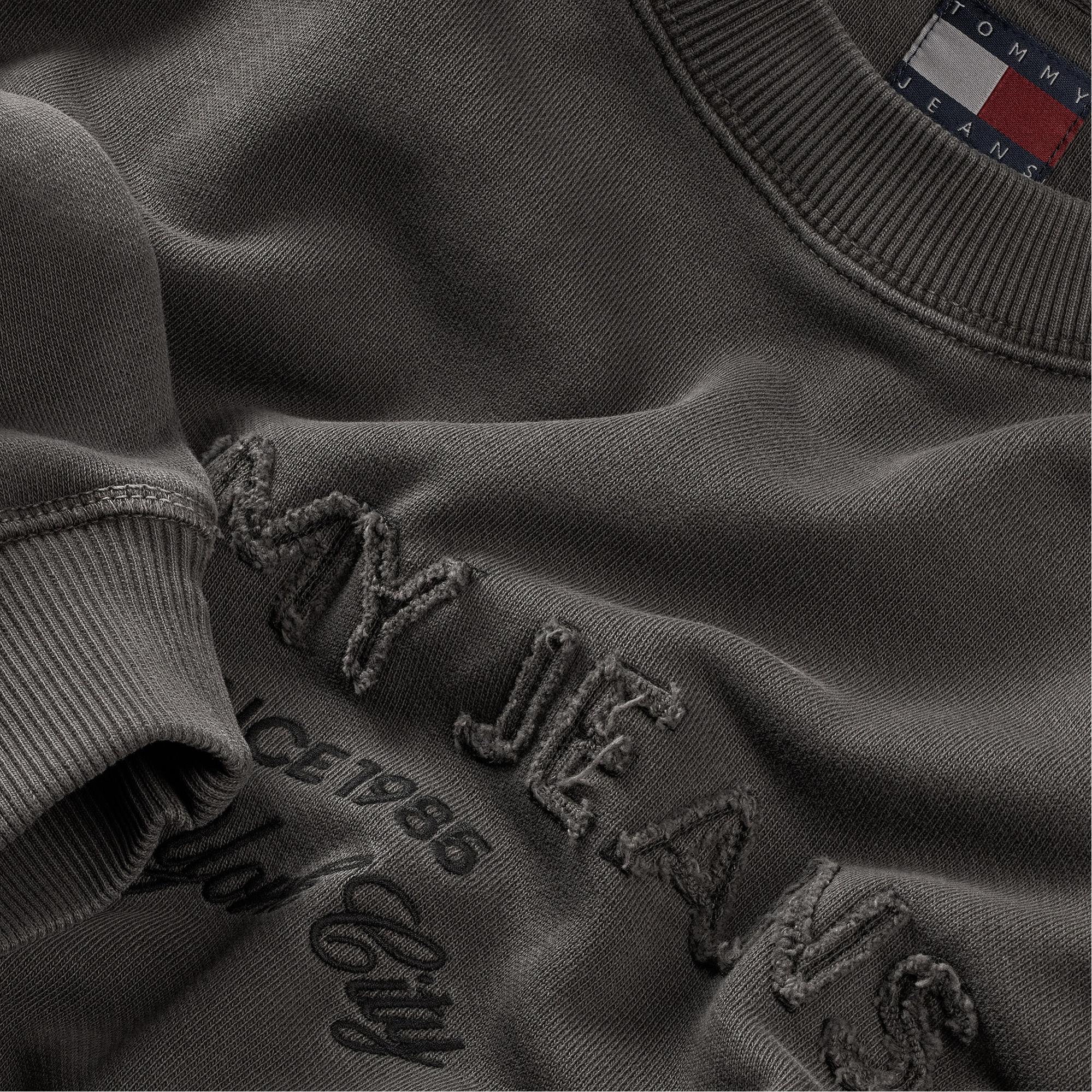 Tommy Hilfiger Jeans 90s Gmd New Classics Crew Erkek Siyah Sweatshirt