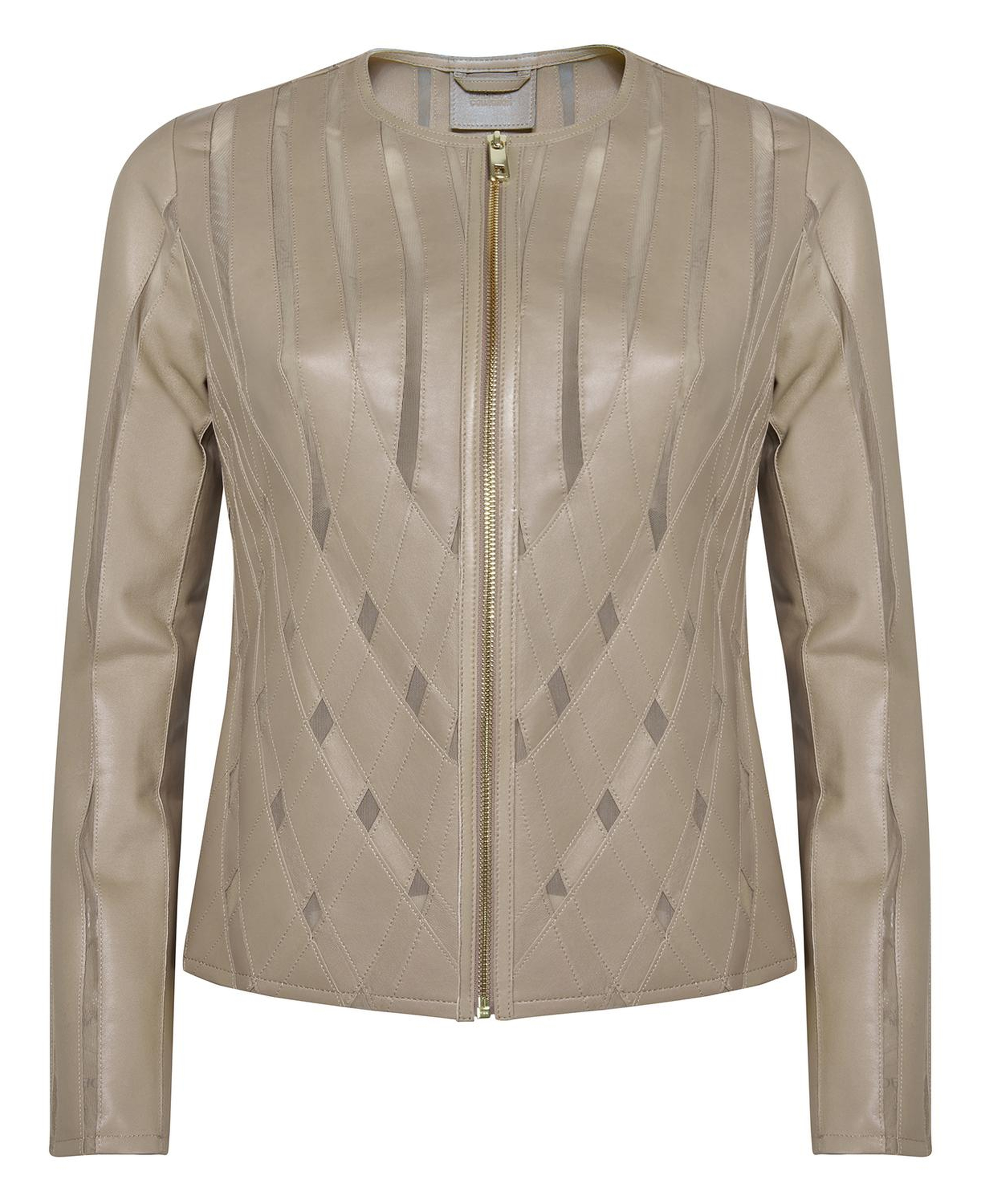 Marita Kadın Dairesel Panelli Deri Ceket