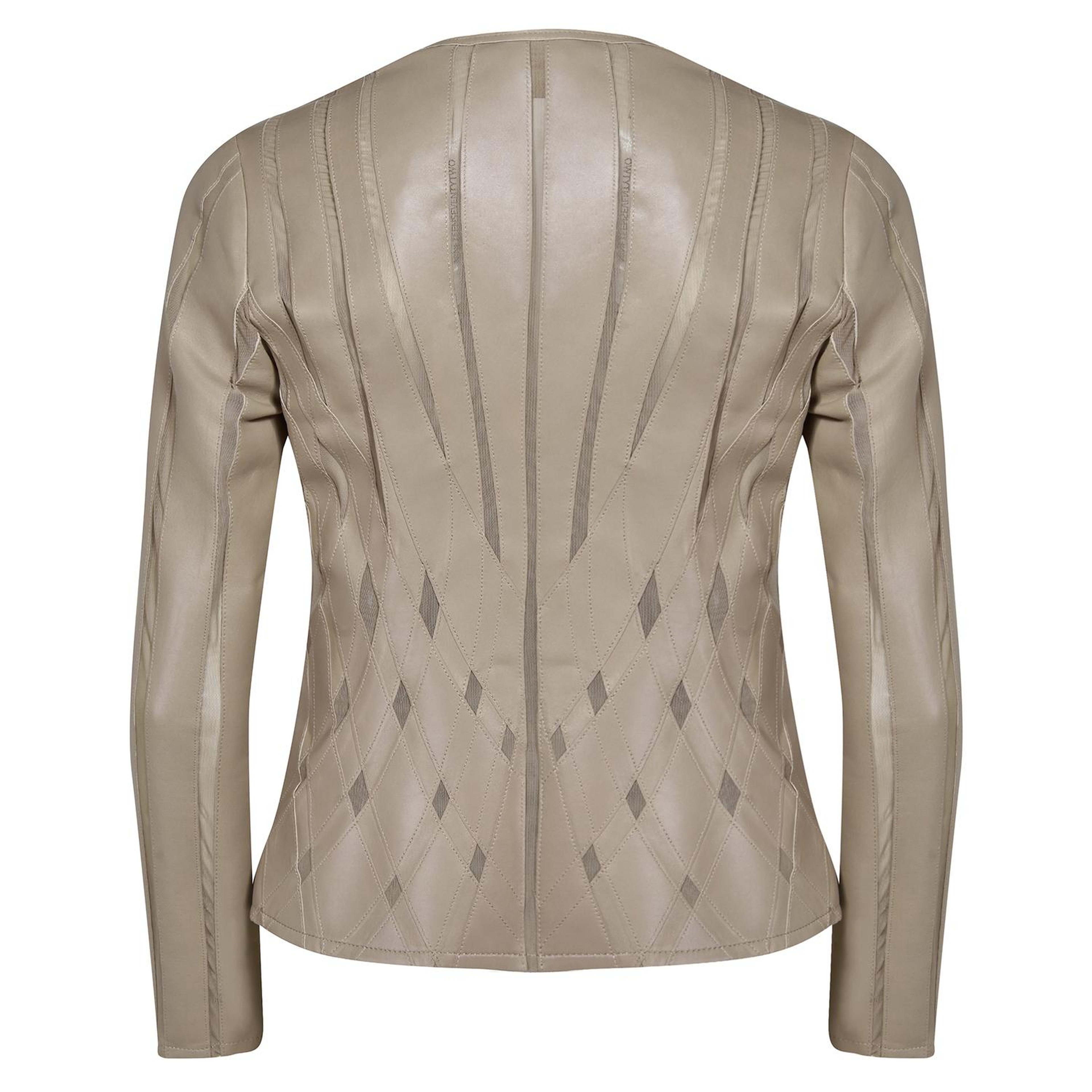 Marita Kadın Dairesel Panelli Deri Ceket