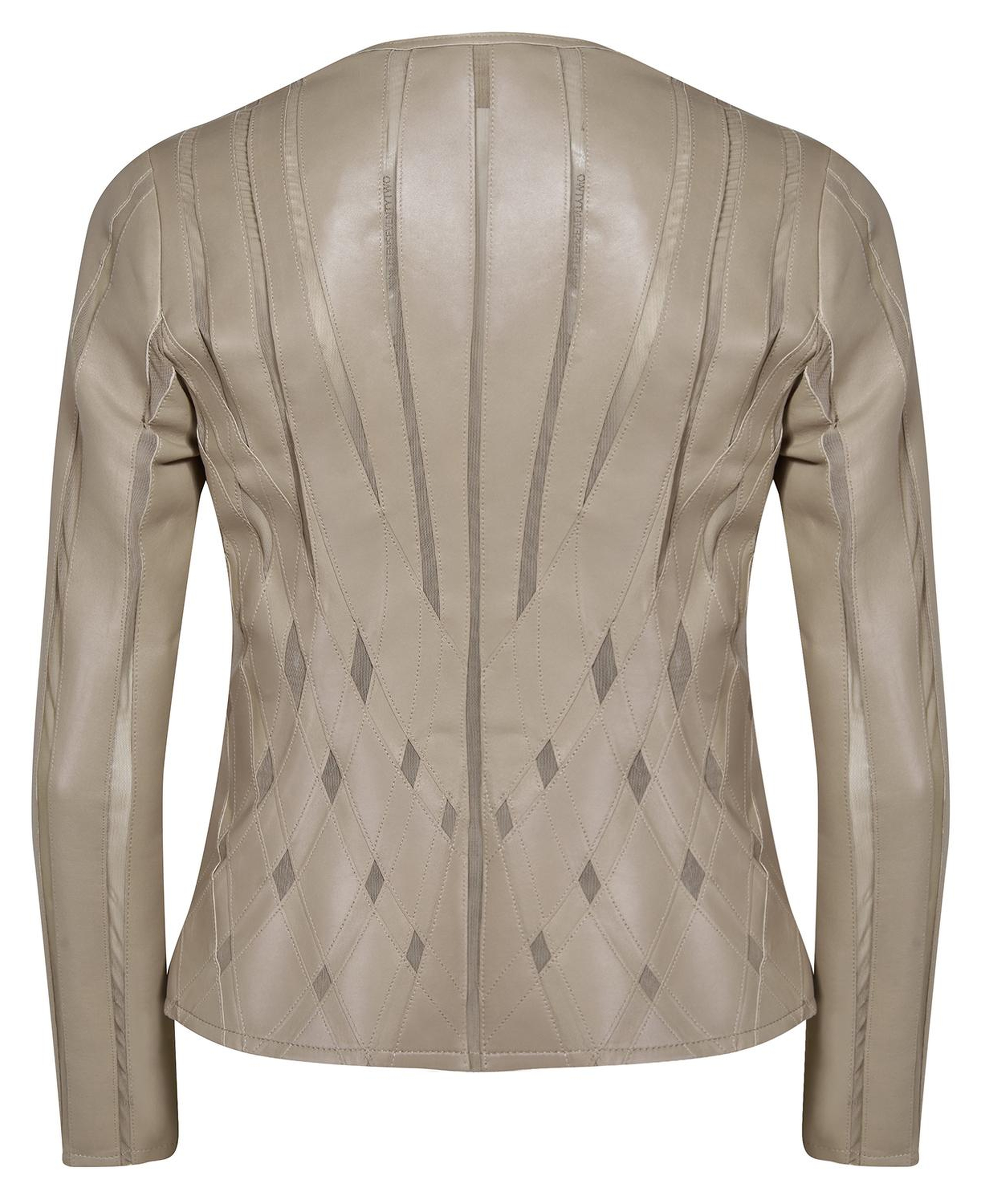 Marita Kadın Dairesel Panelli Deri Ceket