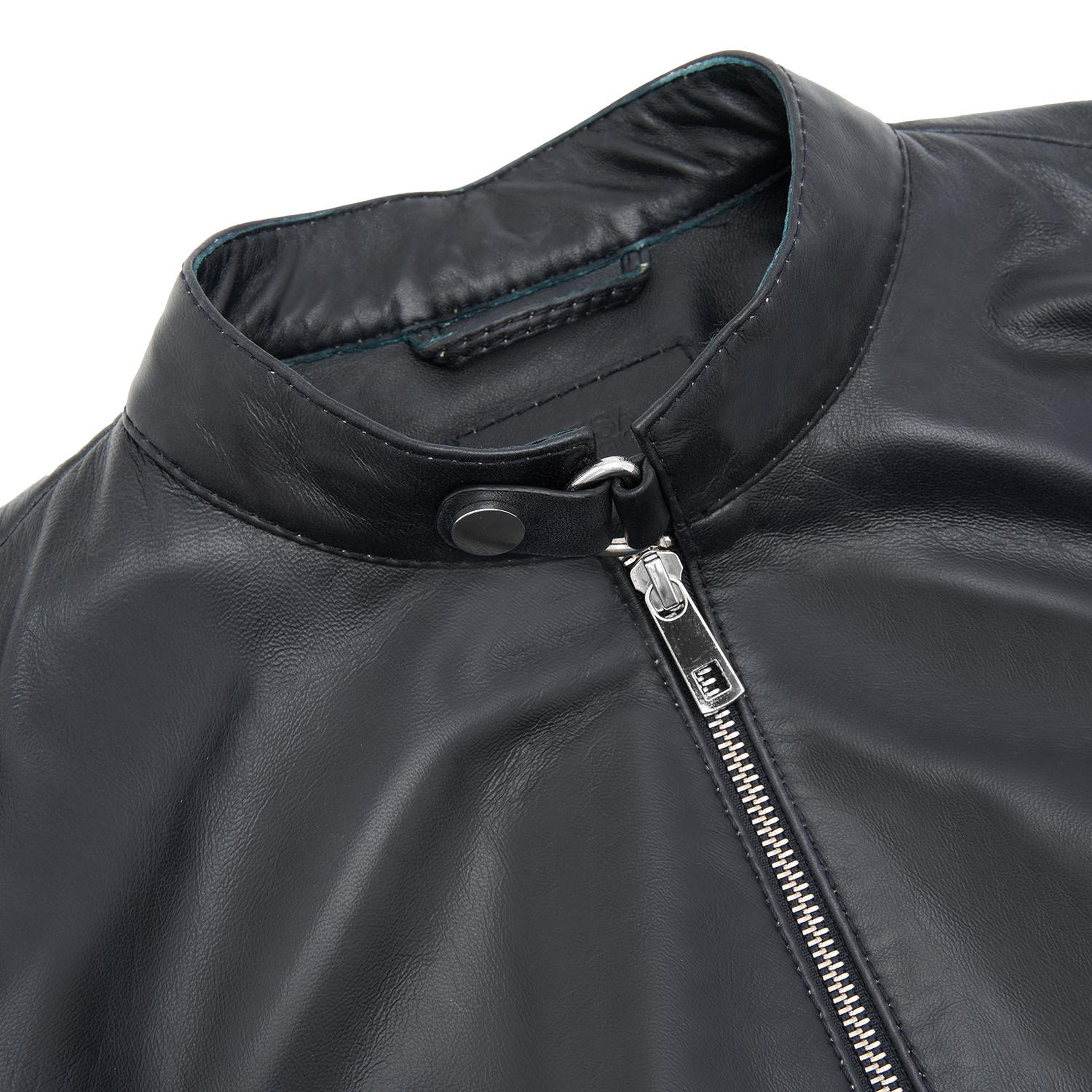 Ilaria Lacivert Kadın Deri Ceket