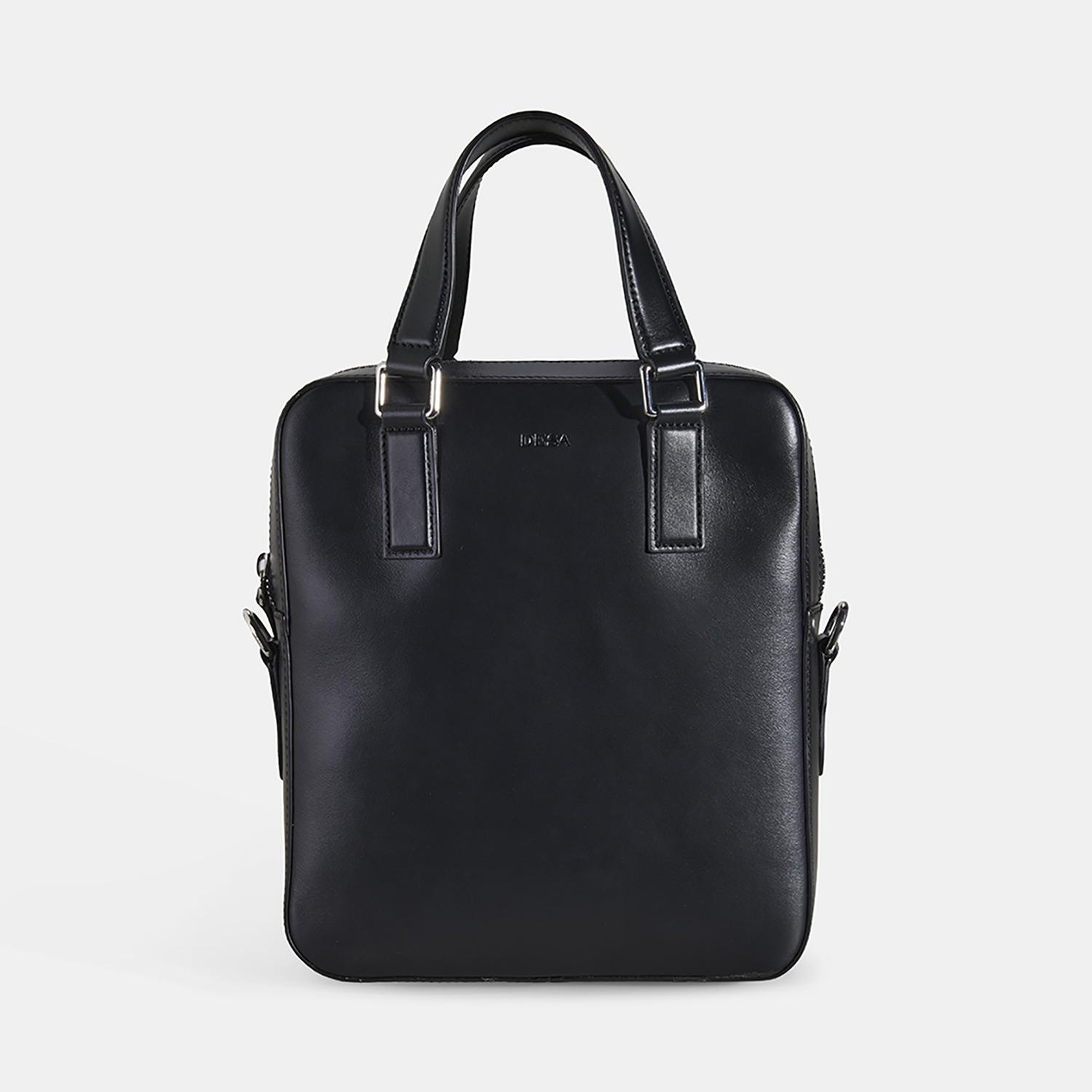 Erkek Siyah Deri Postacı Çantası