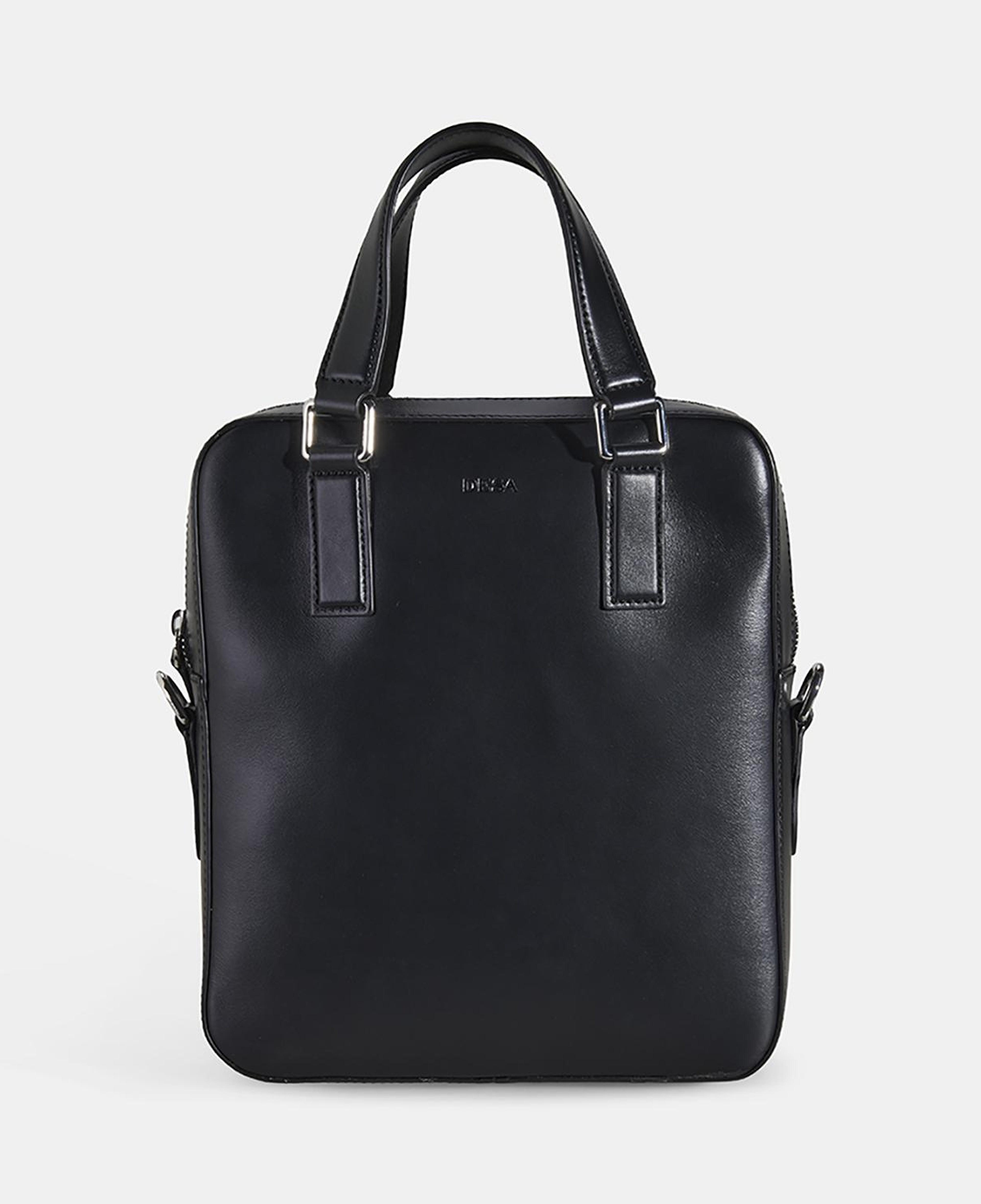 Erkek Siyah Deri Postacı Çantası