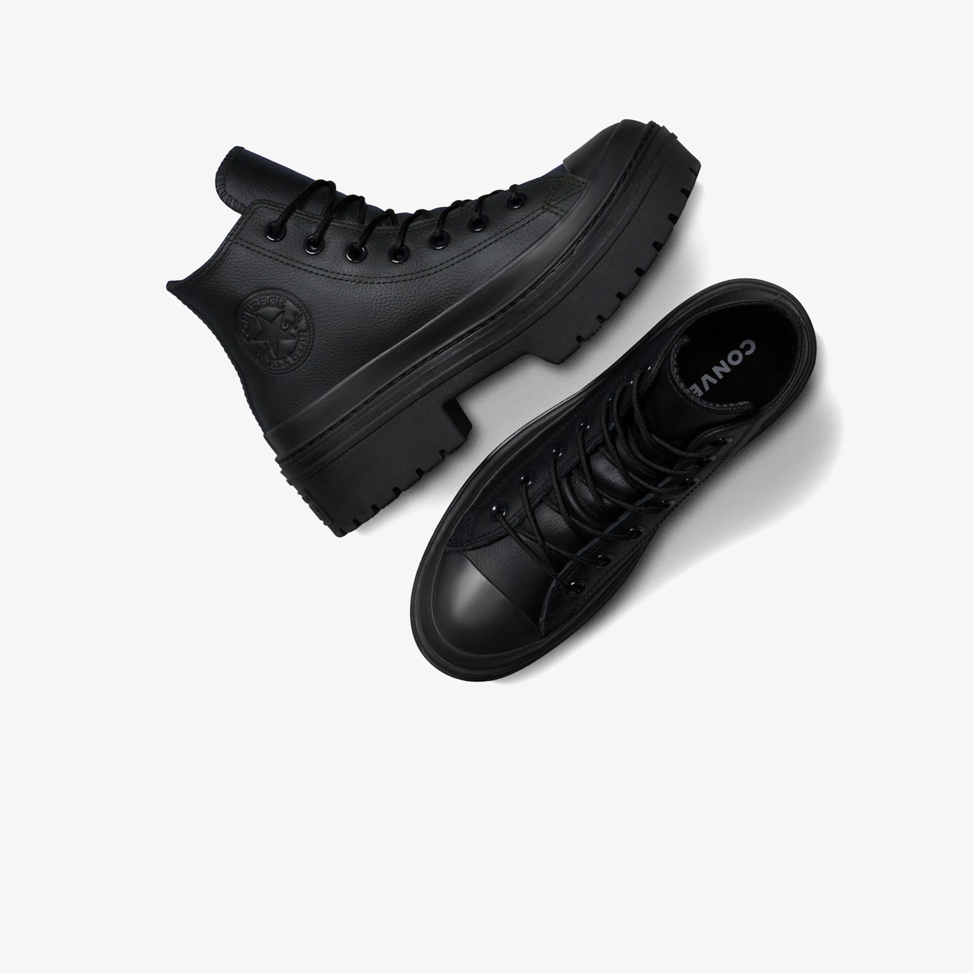 Converse Chuck Taylor All Star Lugged Heel Kadın Siyah Deri Platform Sneaker