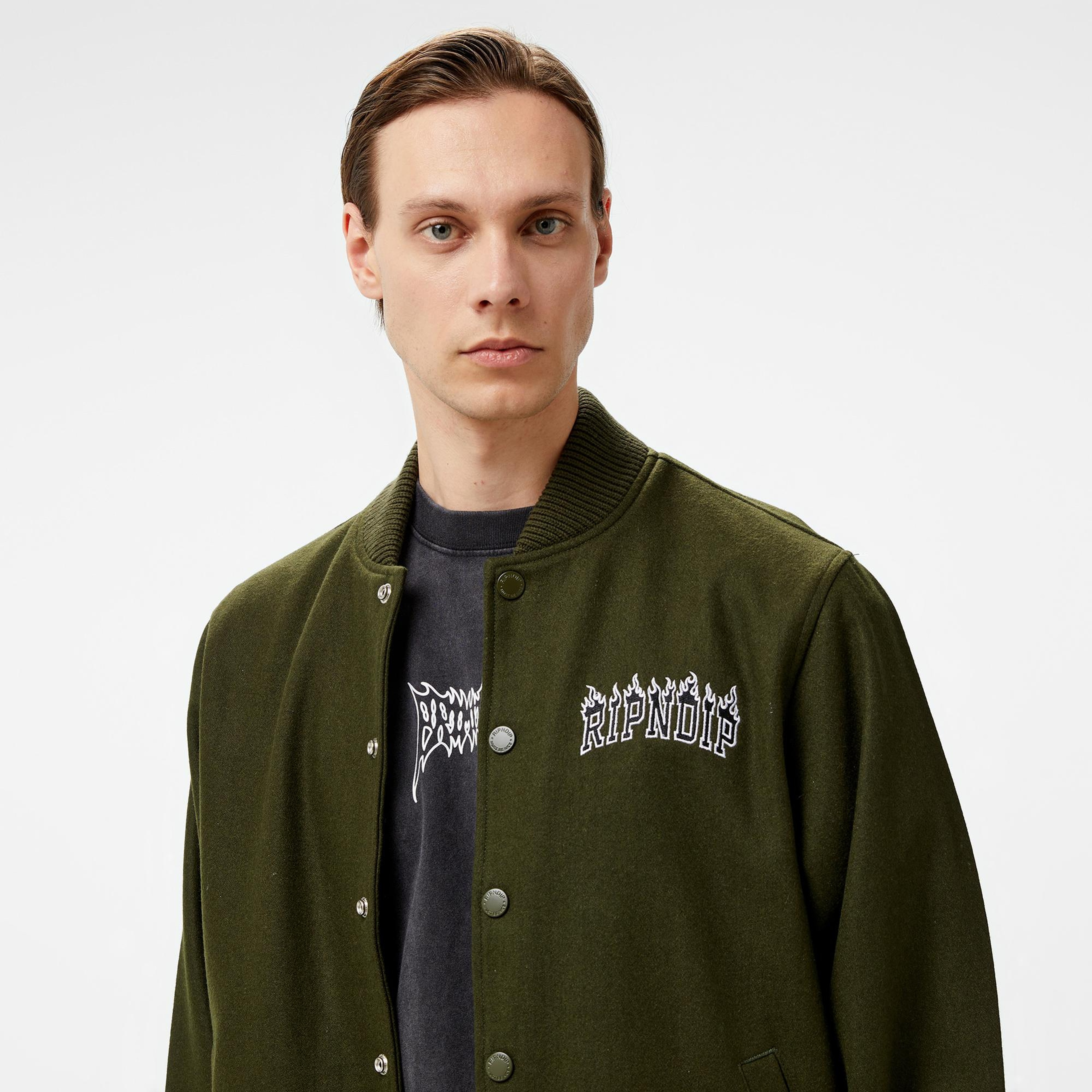 Rip N Dip Fire Spirit Varsity Erkek Yeşil Ceket