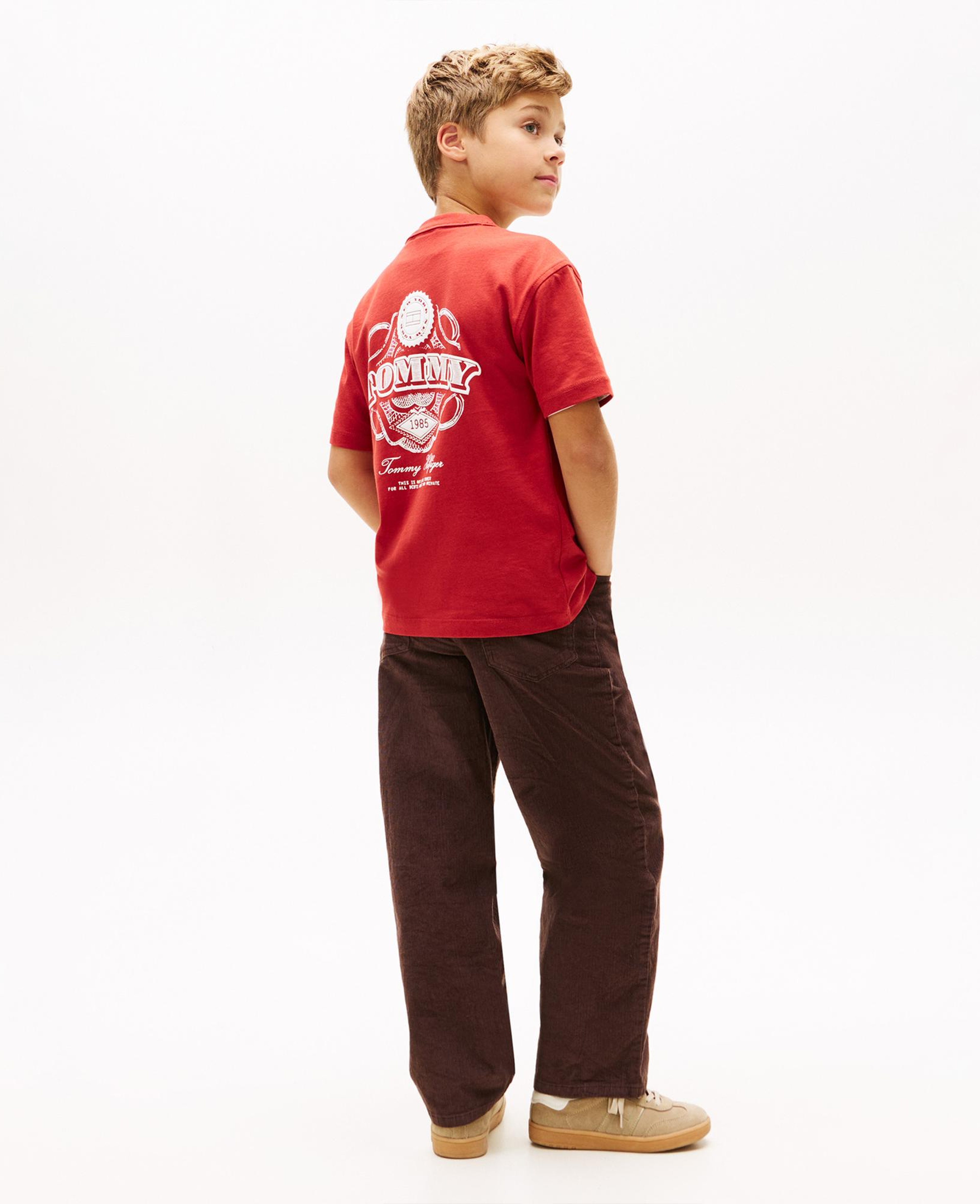 Tommy Hilfiger Puff Print Graphic Çocuk Kırmızı T-Shirt