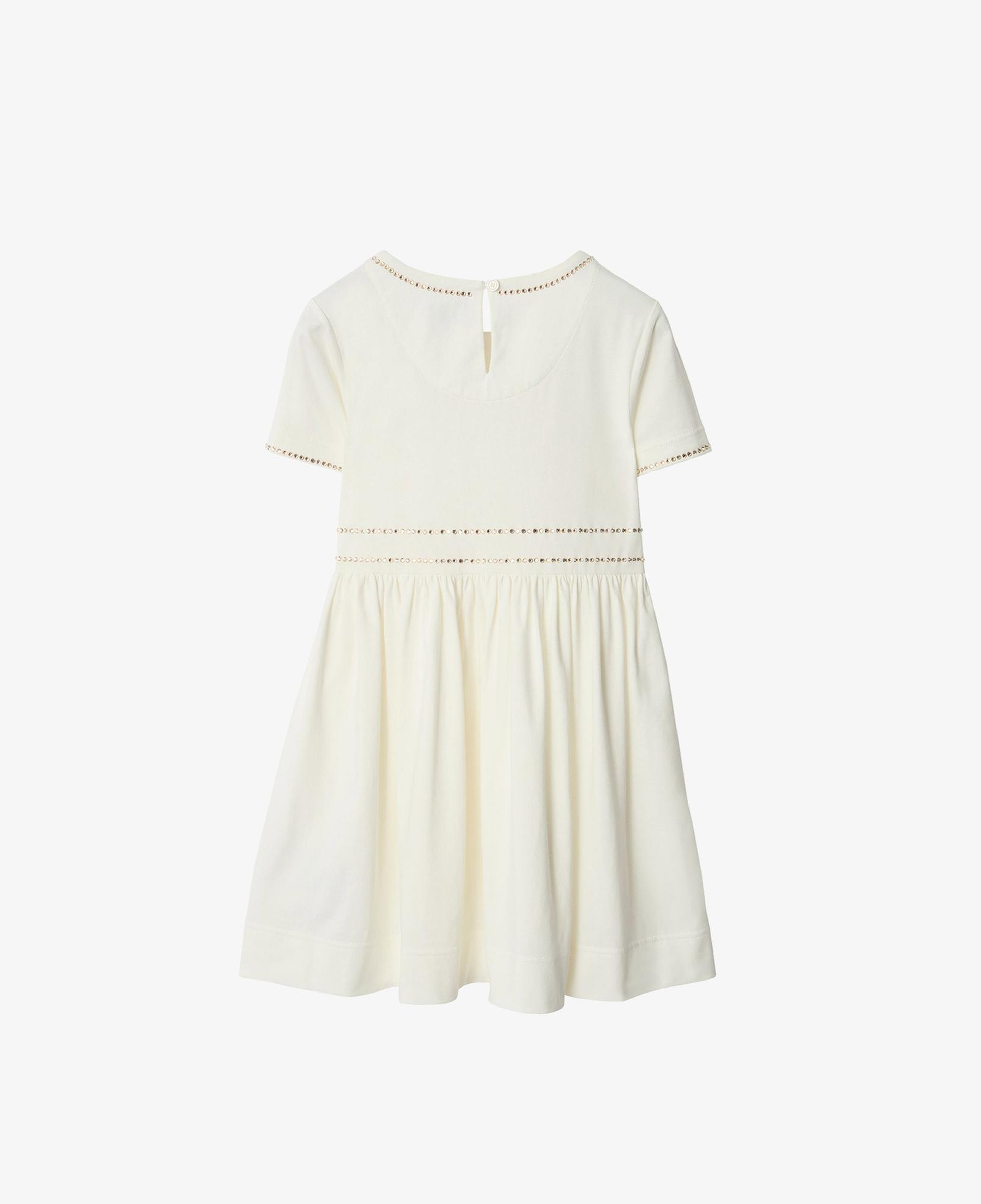 Burberry Aggıe Crystal Çocuk Beyaz Elbise