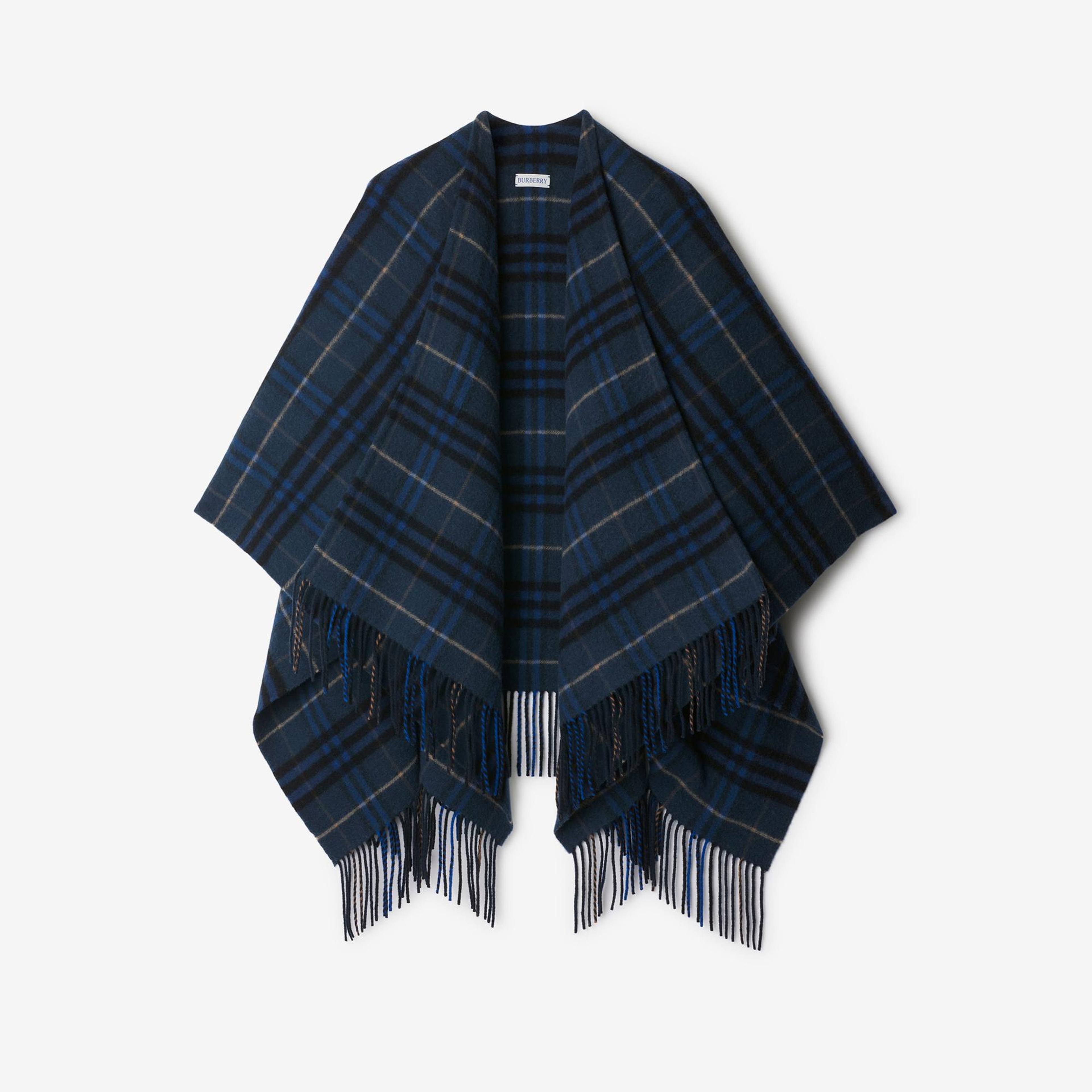 Burberry Charlotte Cape Wool Cashmere Kadın Siyah Panço
