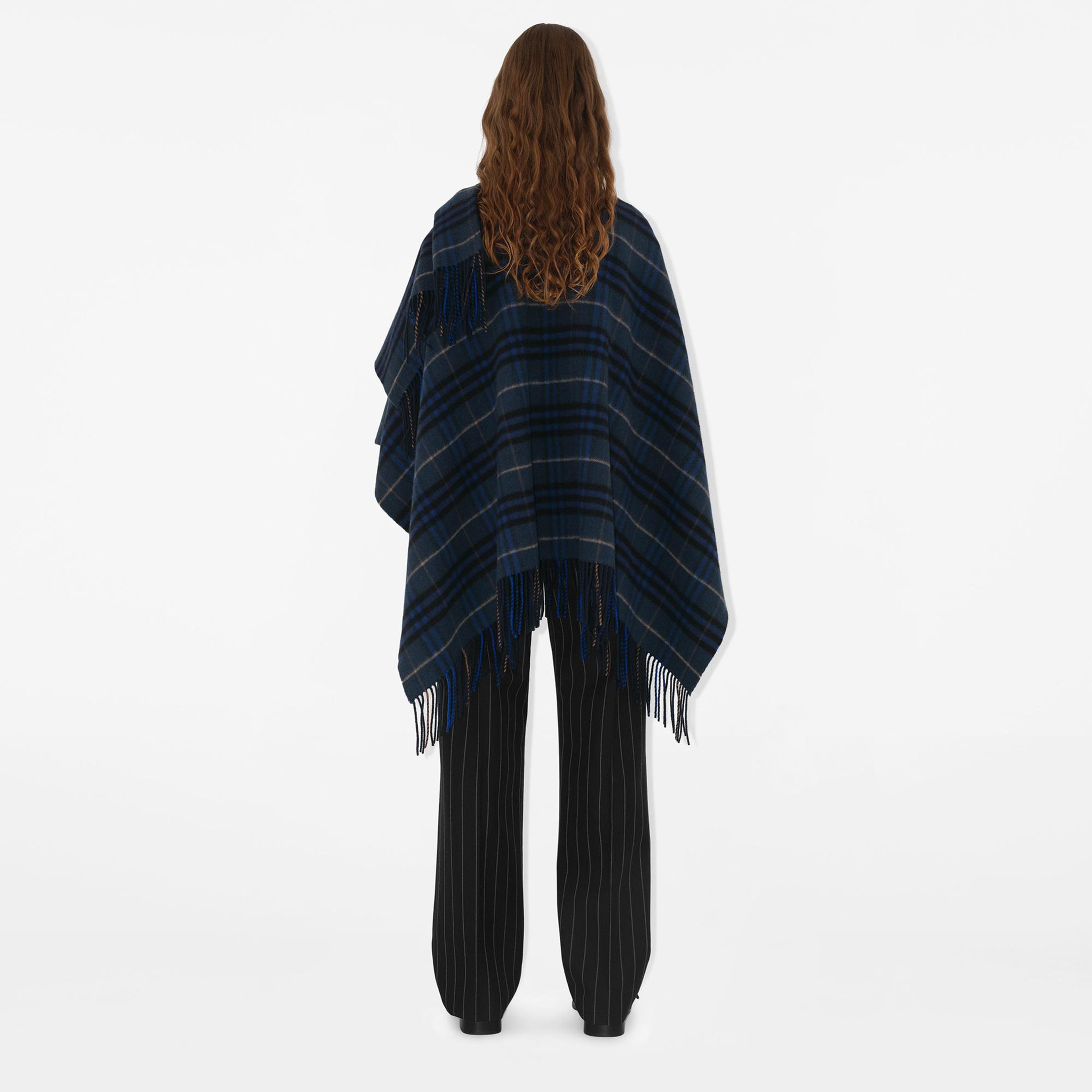 Burberry Charlotte Cape Wool Cashmere Kadın Siyah Panço