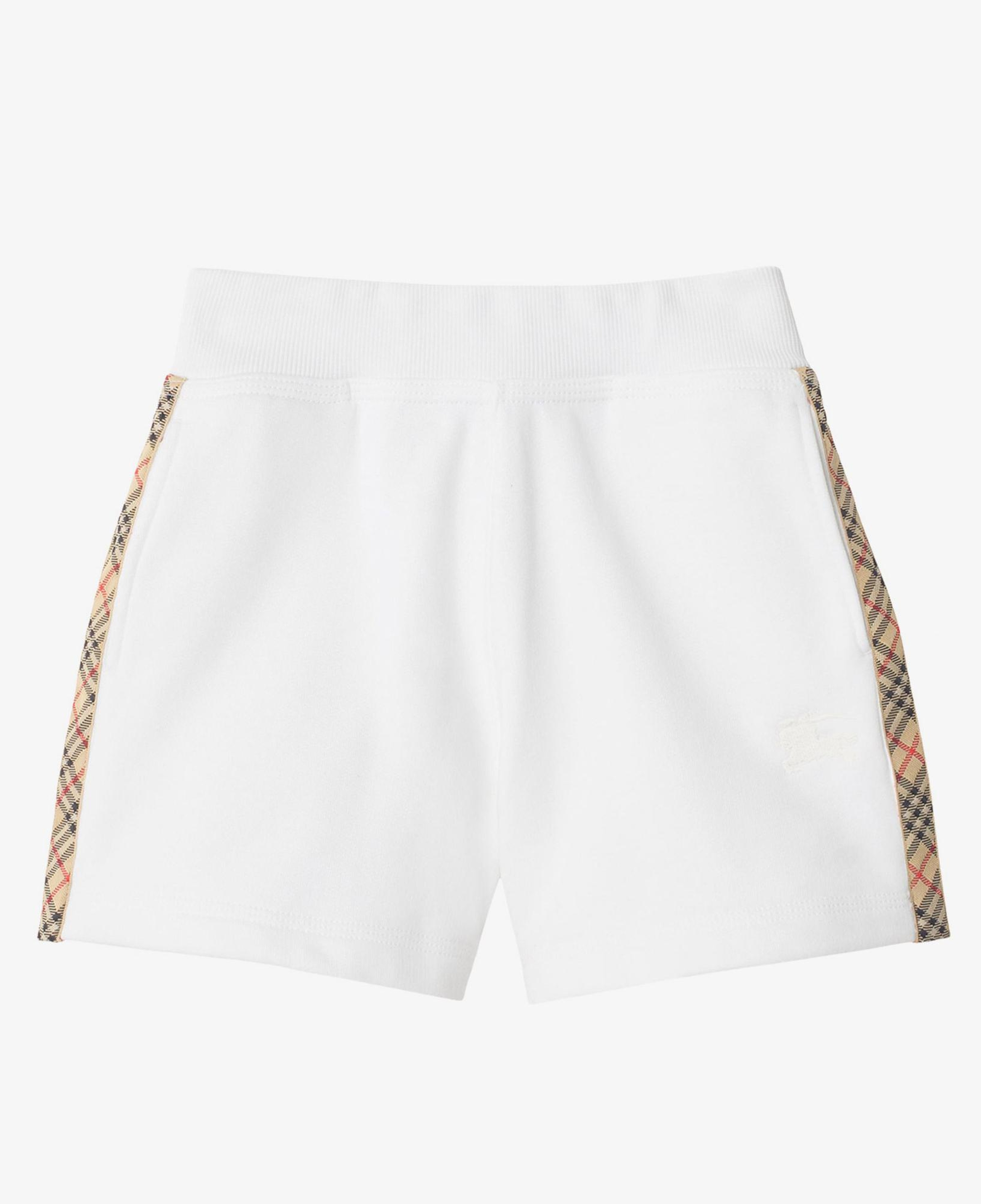Burberry Caterina Check Trim Cotton Çocuk Beyaz Şort