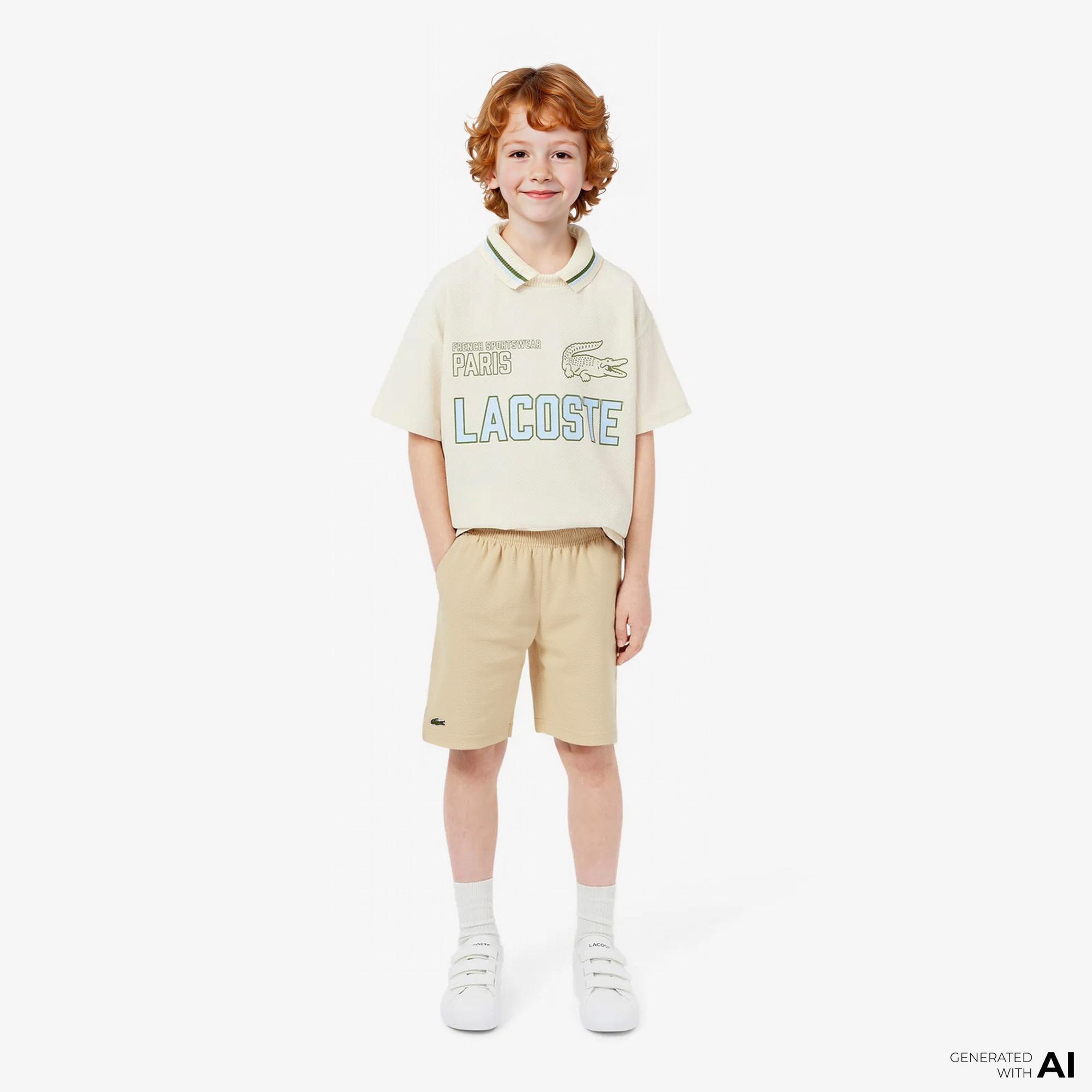 Lacoste Erkek Çocuk Bej Bermuda Şort
