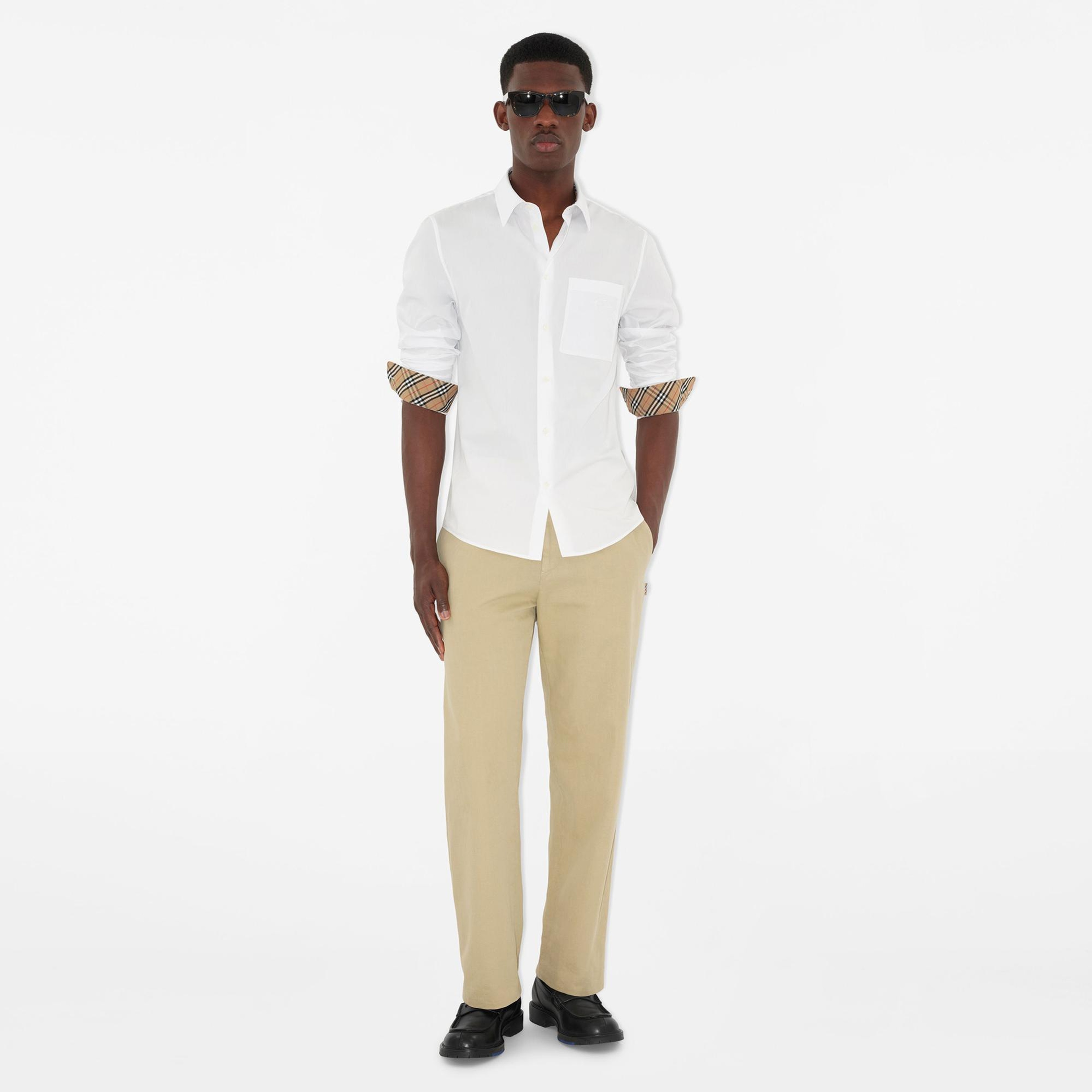 Burberry Erkek Beyaz Gömlek