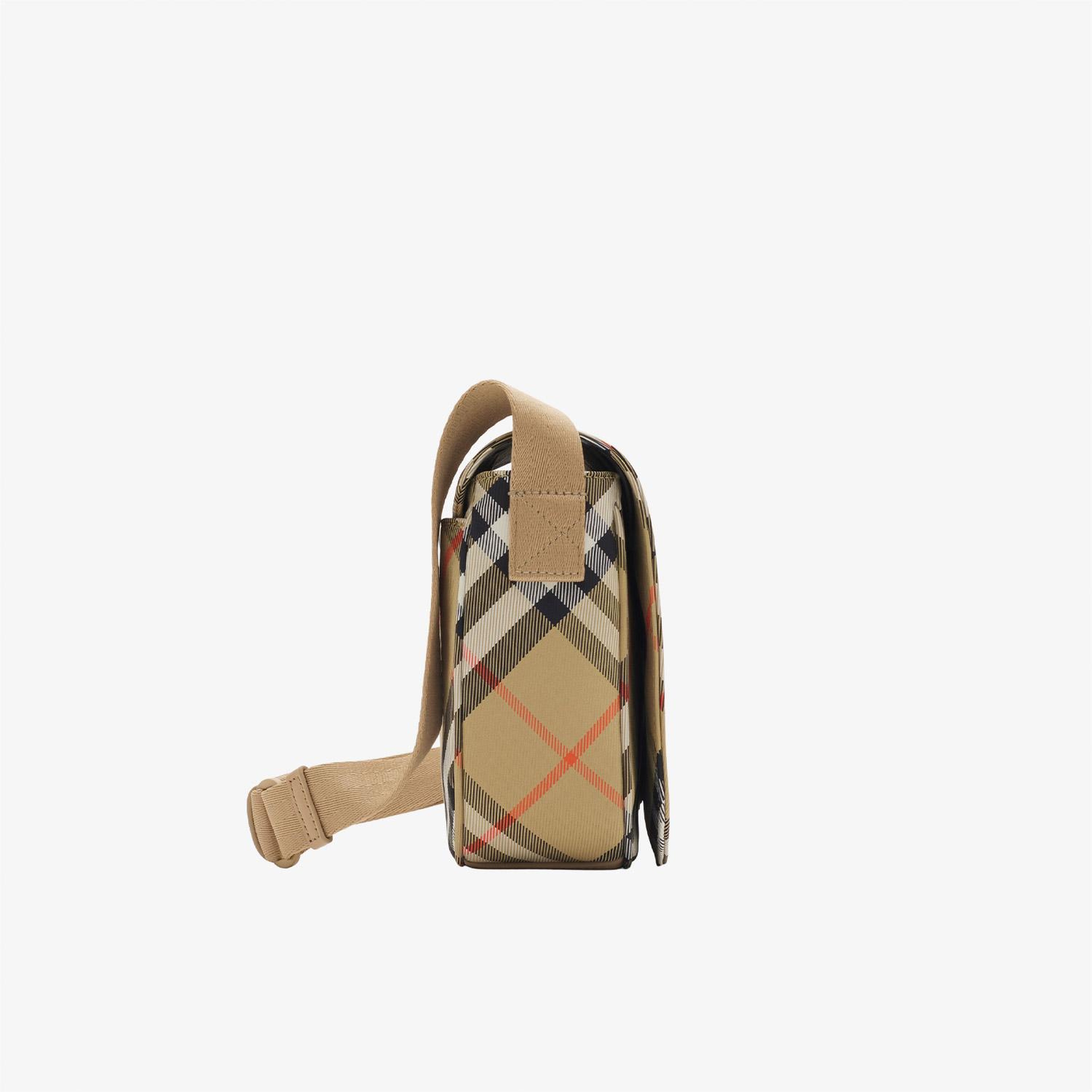 Burberry Check Messenger Çocuk Bej Çapraz Çantası