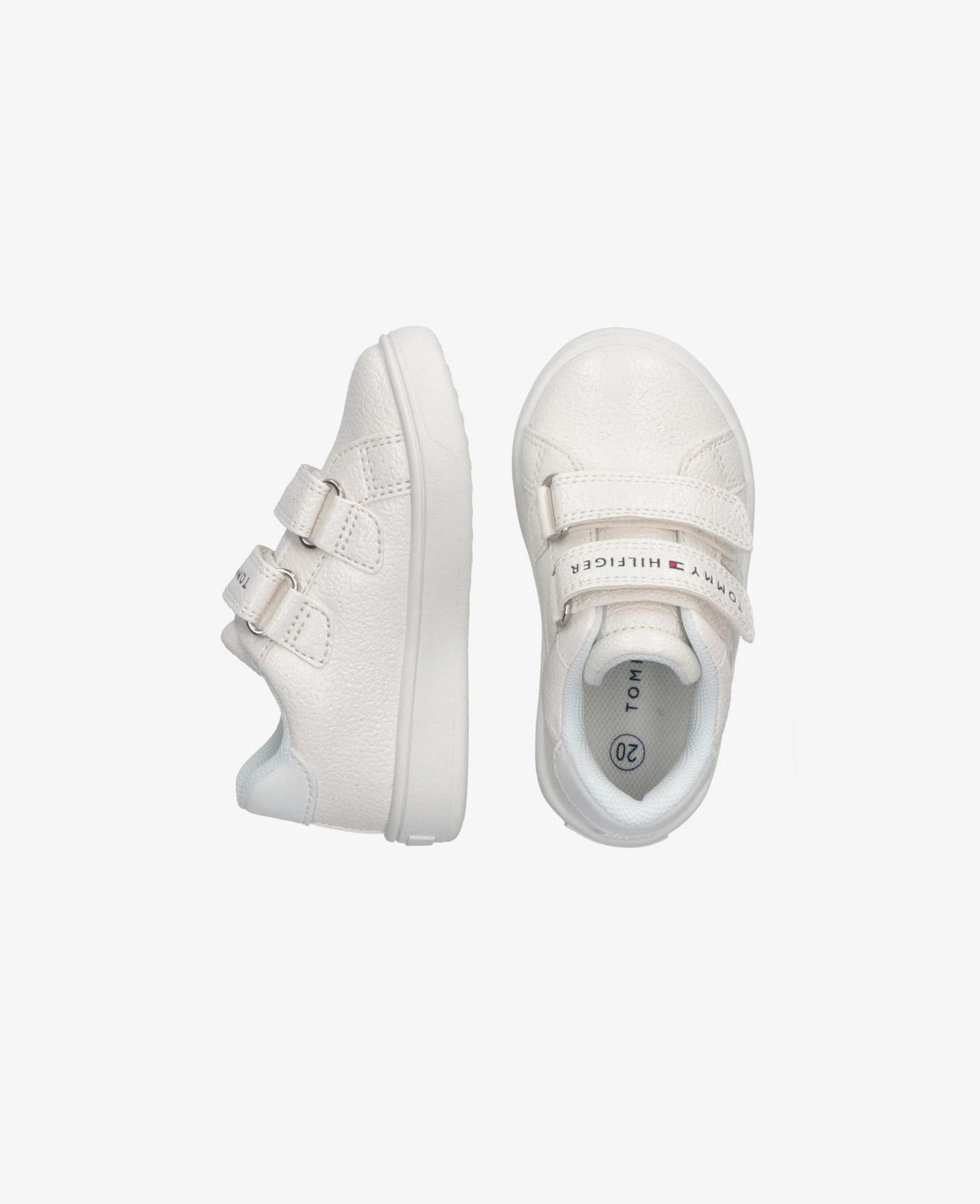 Tommy Hilfiger Flag Velcro Bebek Bej Spor Ayakkabı