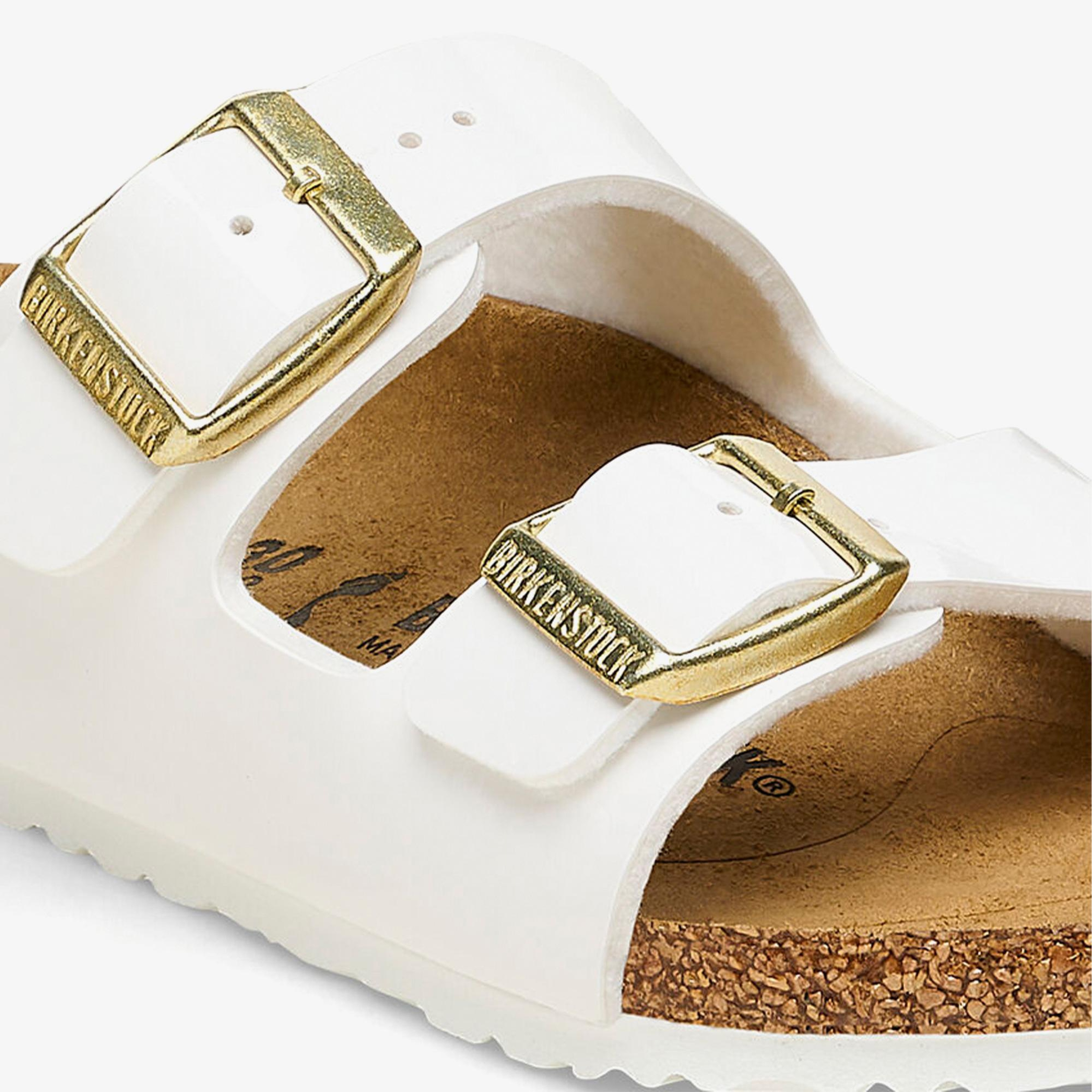Birkenstock Arizona Bf Patent Çocuk Beyaz Terlik