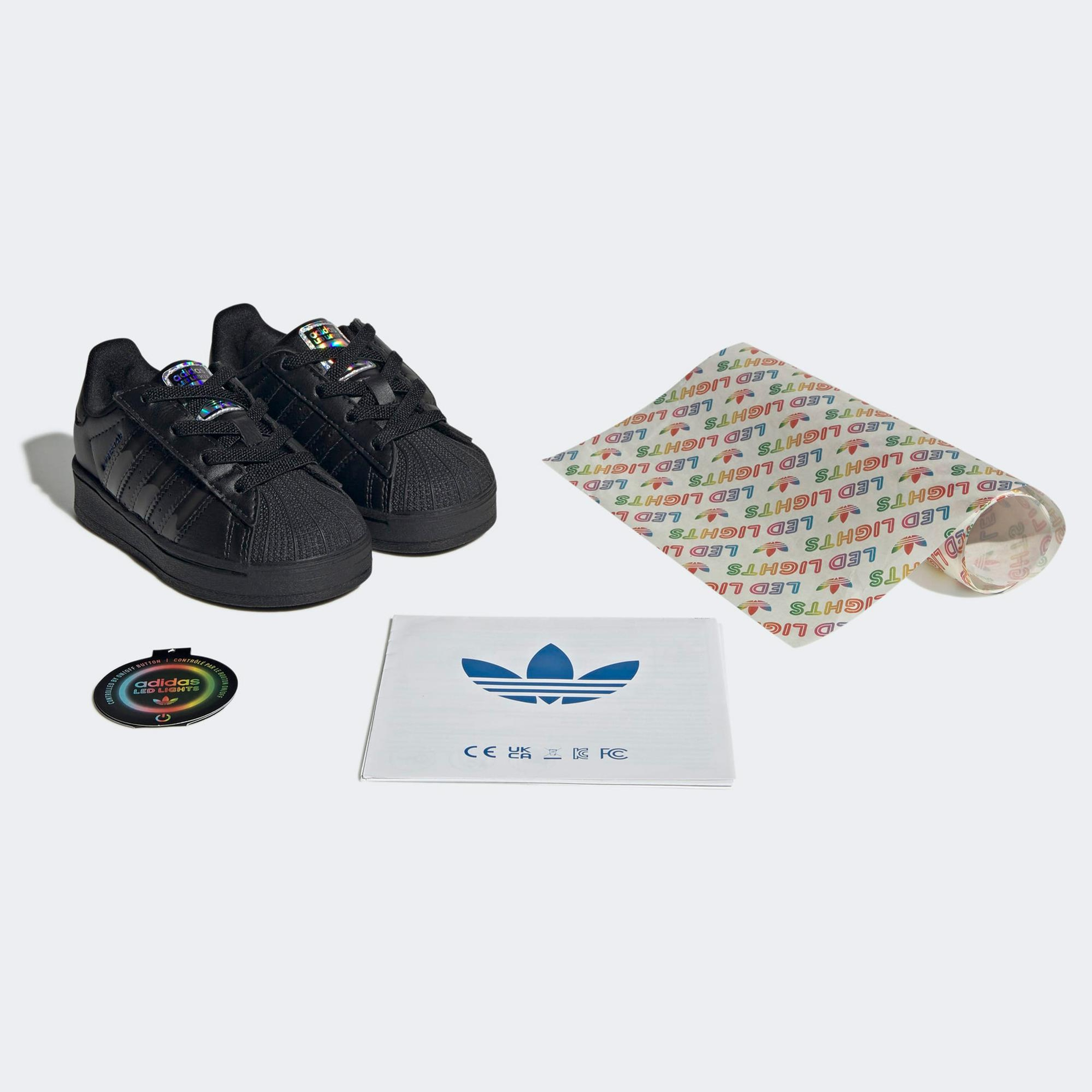 adidas Superstar Led Lights Cf El I Bebek Siyah Spor Ayakkabı