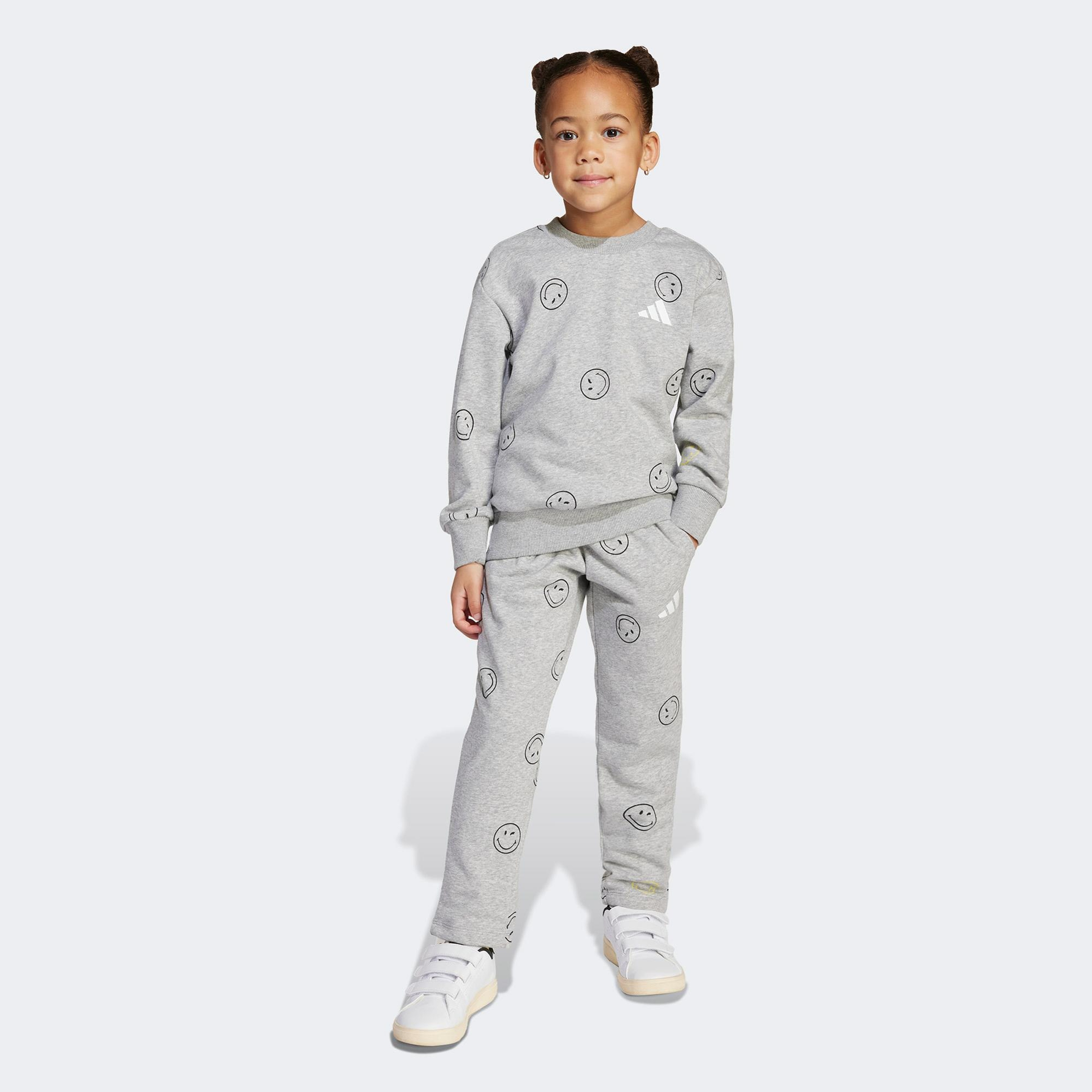 adidas X Smileyworld Çocuk Gri Eşofman Takımı