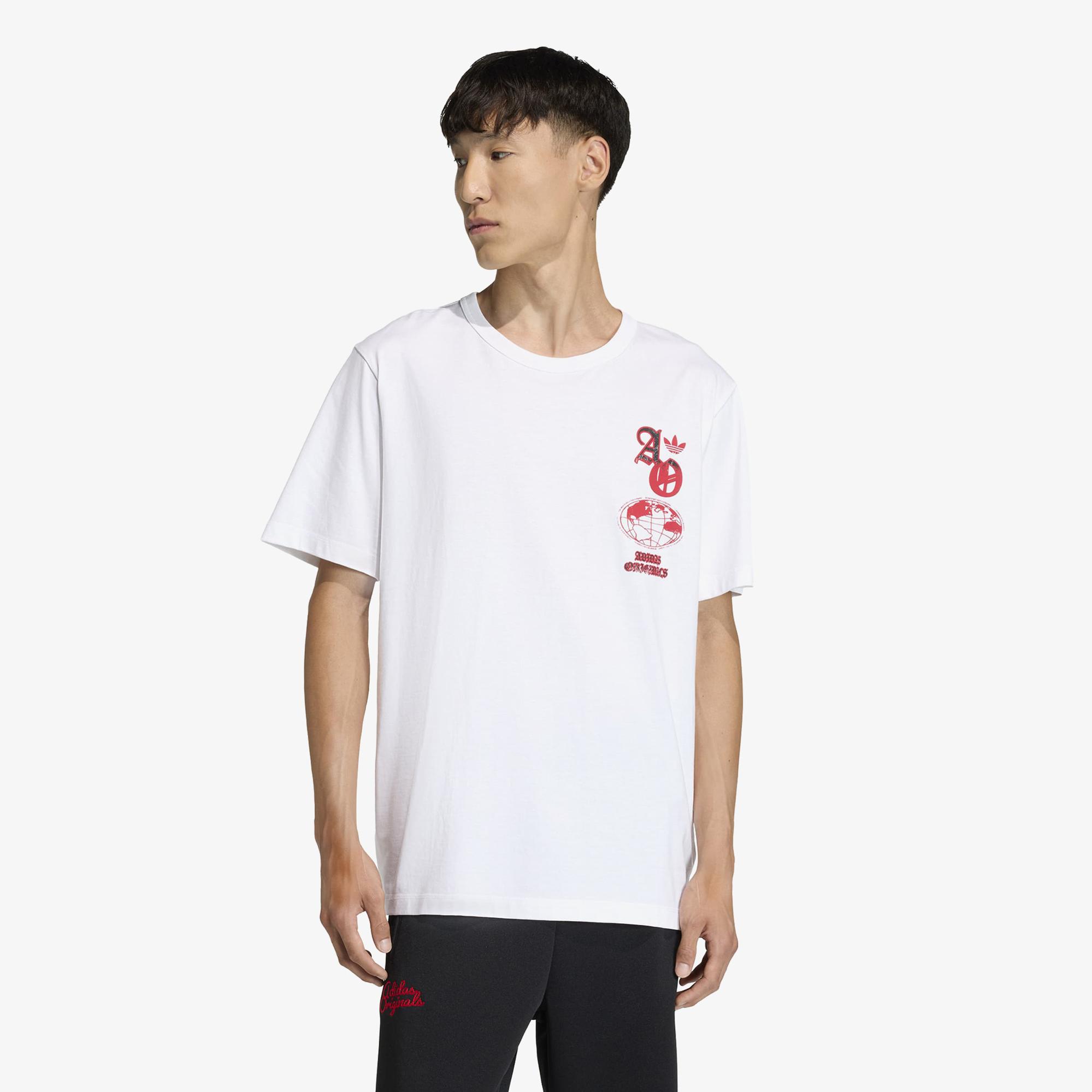 adidas Originals GFX Erkek Beyaz T-Shirt