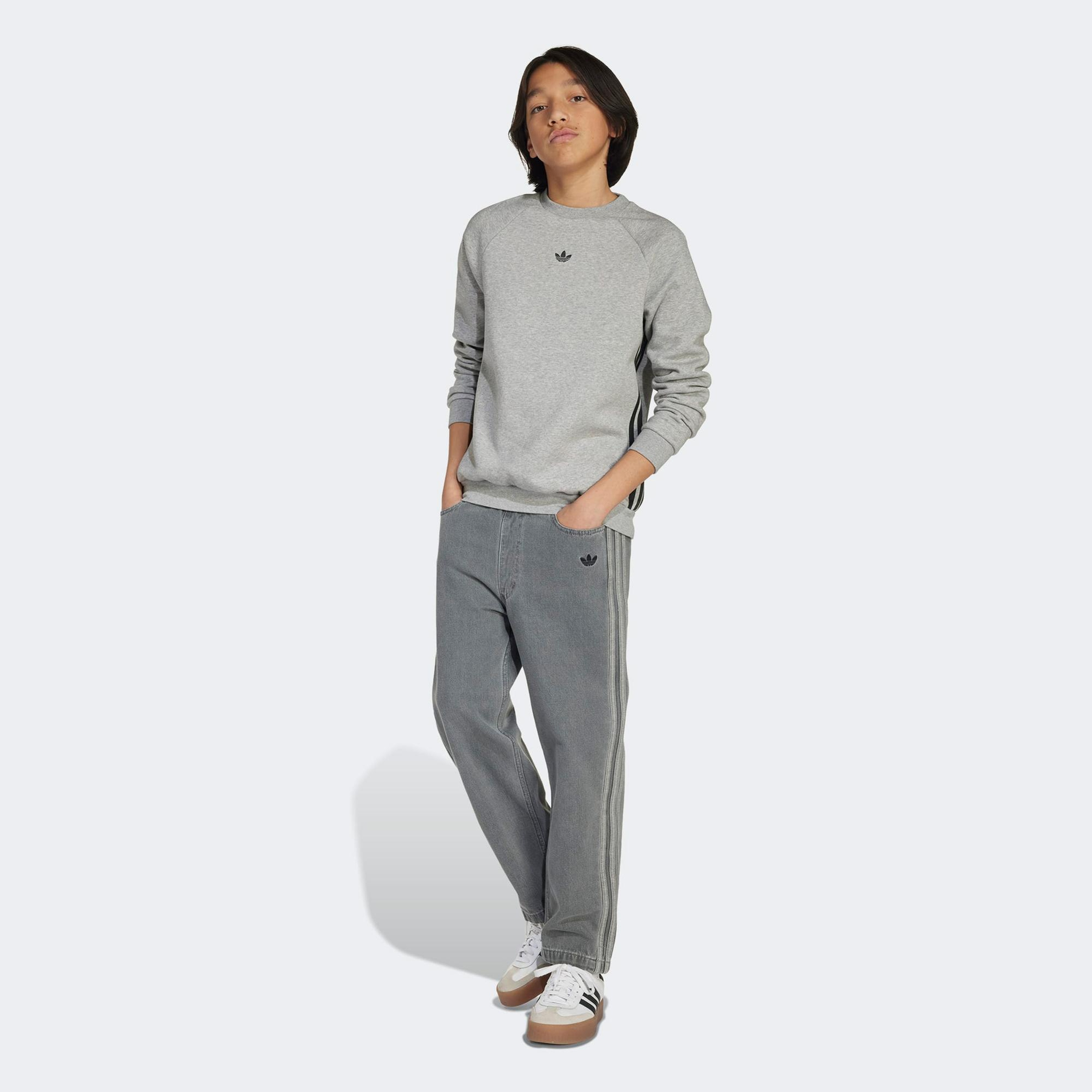 adidas Denim Gri Çocuk Pantolonu