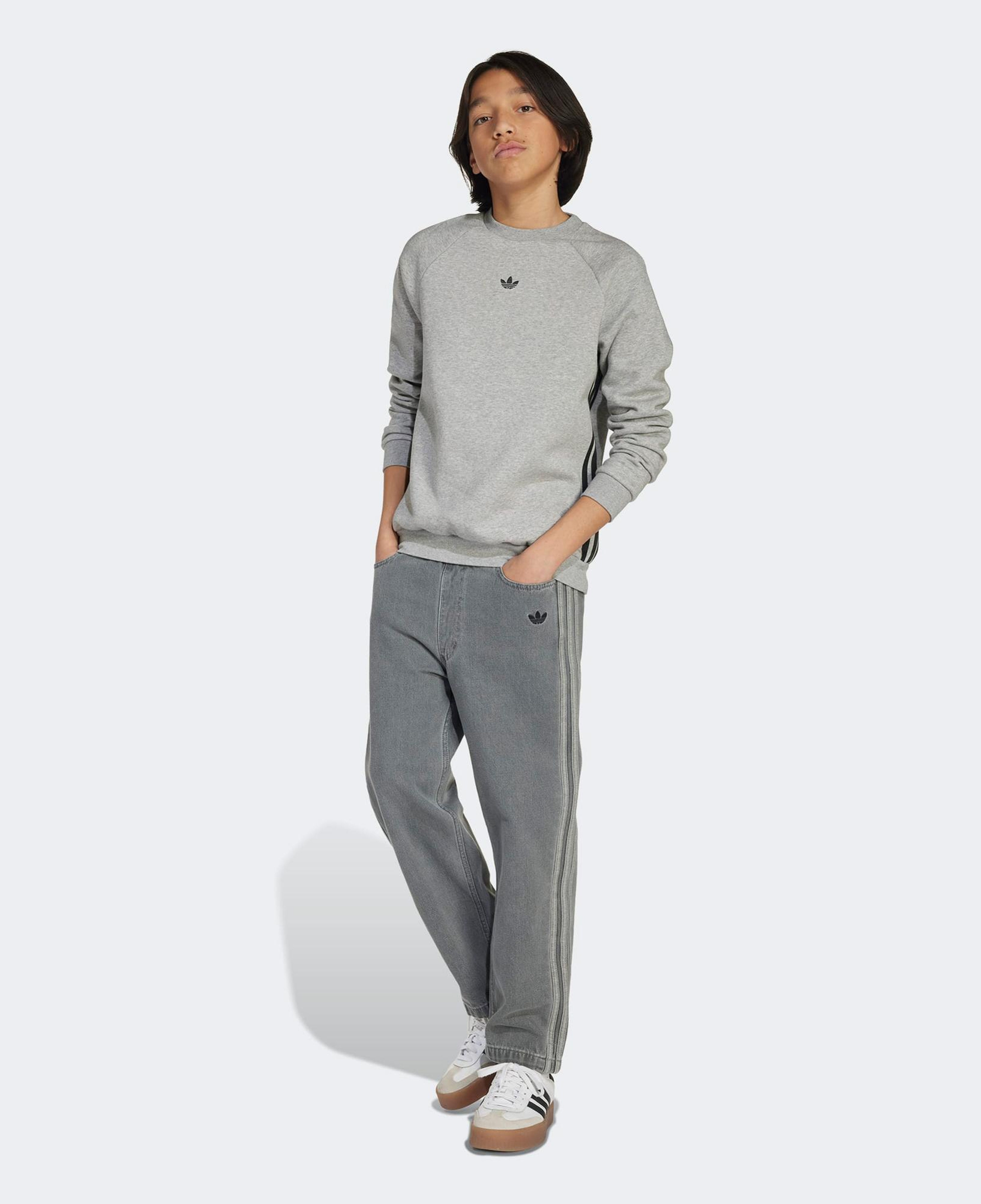 adidas Denim Gri Çocuk Pantolonu