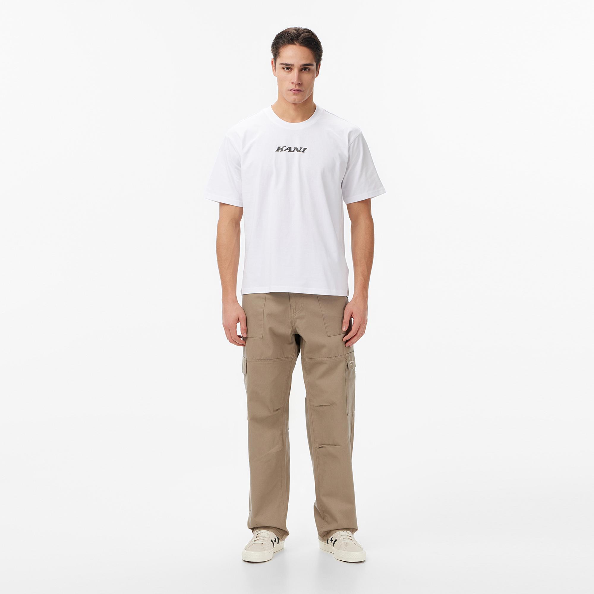 Karl Kani Retro Patch Print Erkek Beyaz T-Shirt