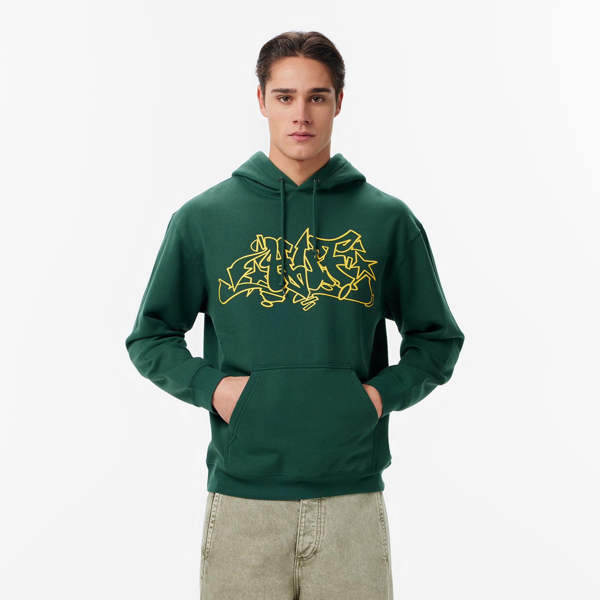 Huf Outlines Pullover Erkek Yeşil Sweatshirt