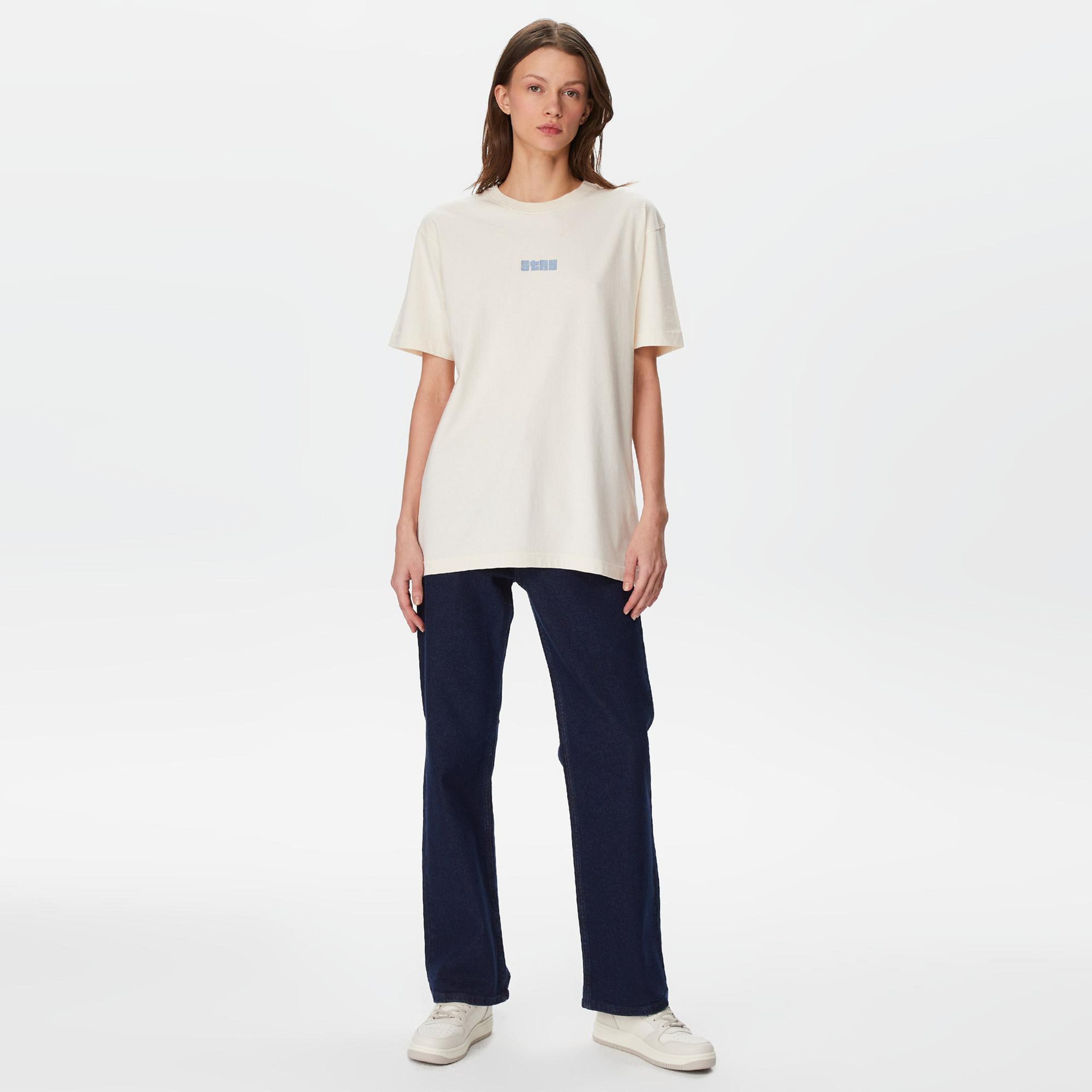 The Stay Line Epic Unisex Krem T-Shirt