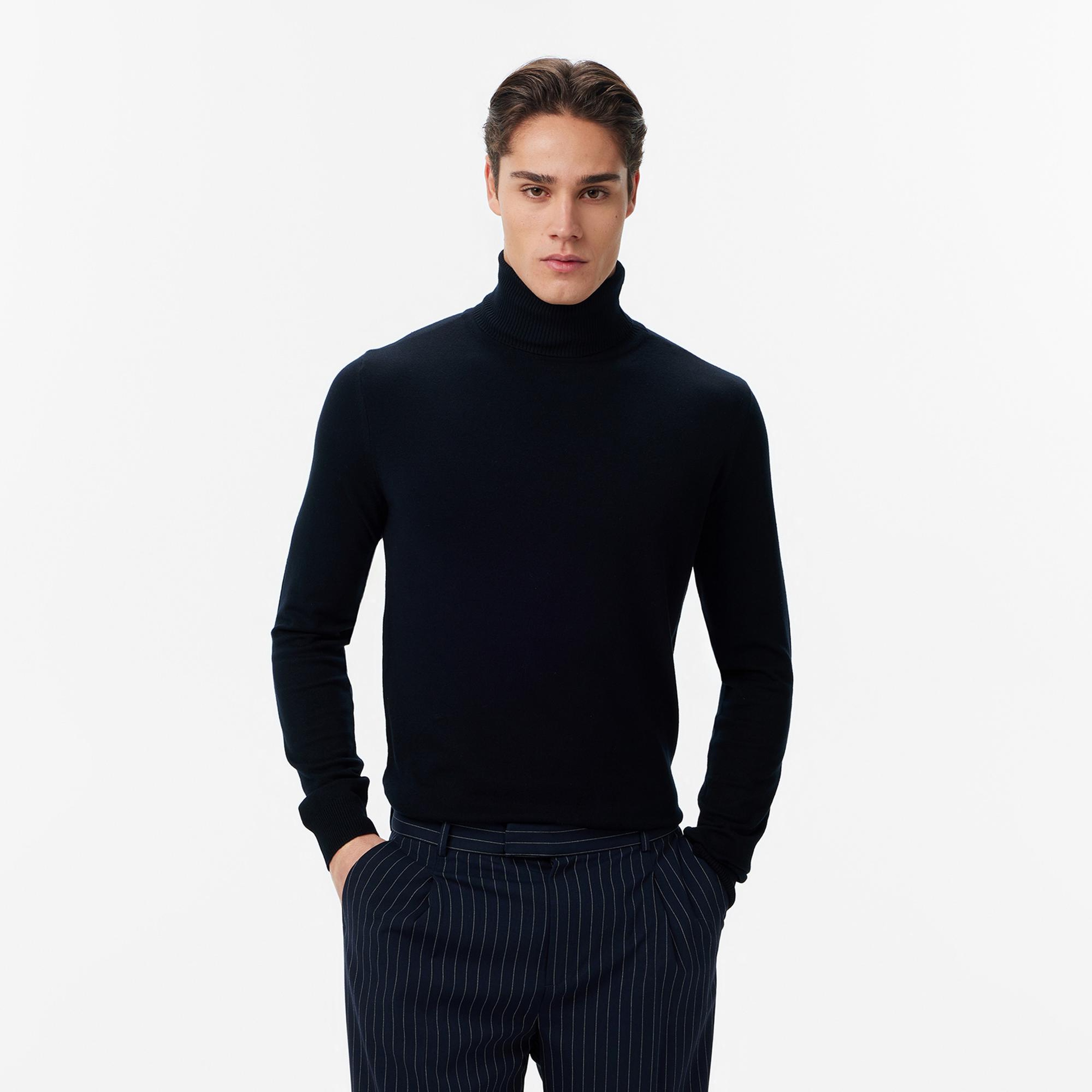 Les Benjamins Classic Fit Erkek Lacivert Triko