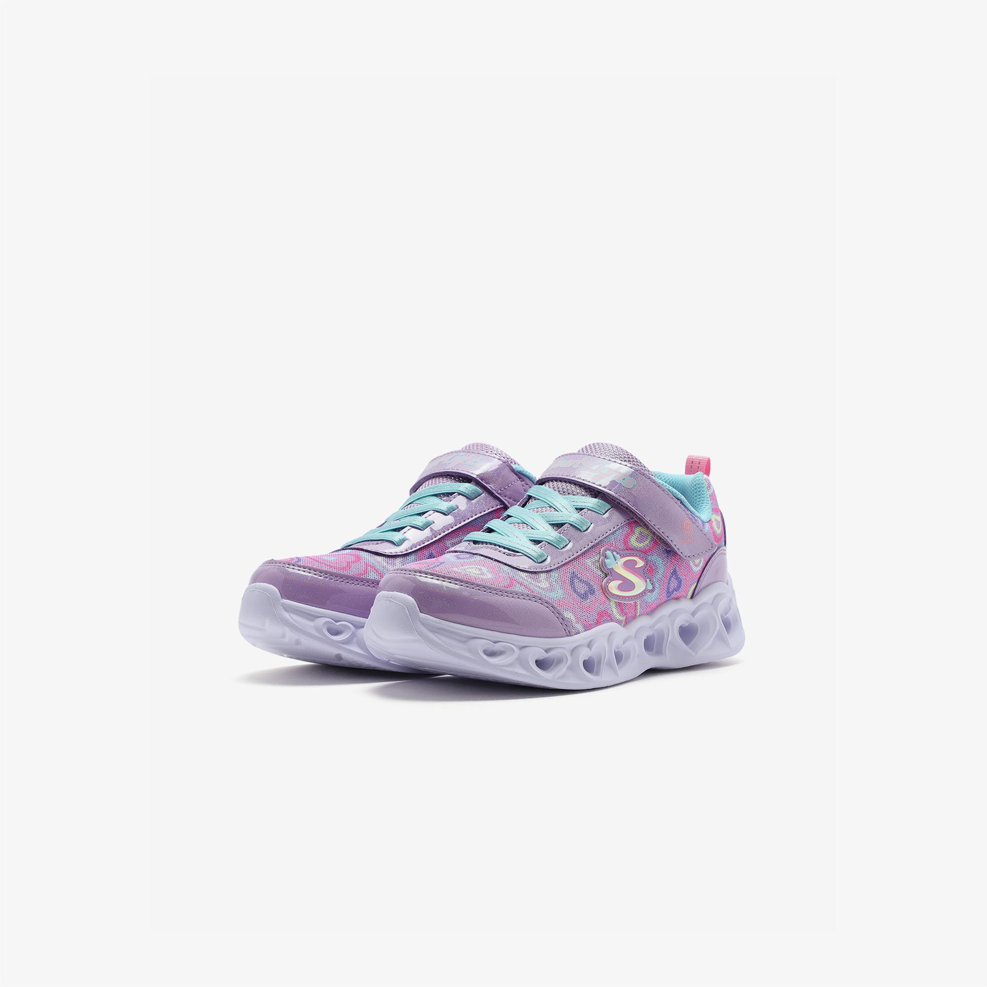 Skechers Heart Lights Boogie Love Çocuk Mor Işıklı Spor Ayakkabı
