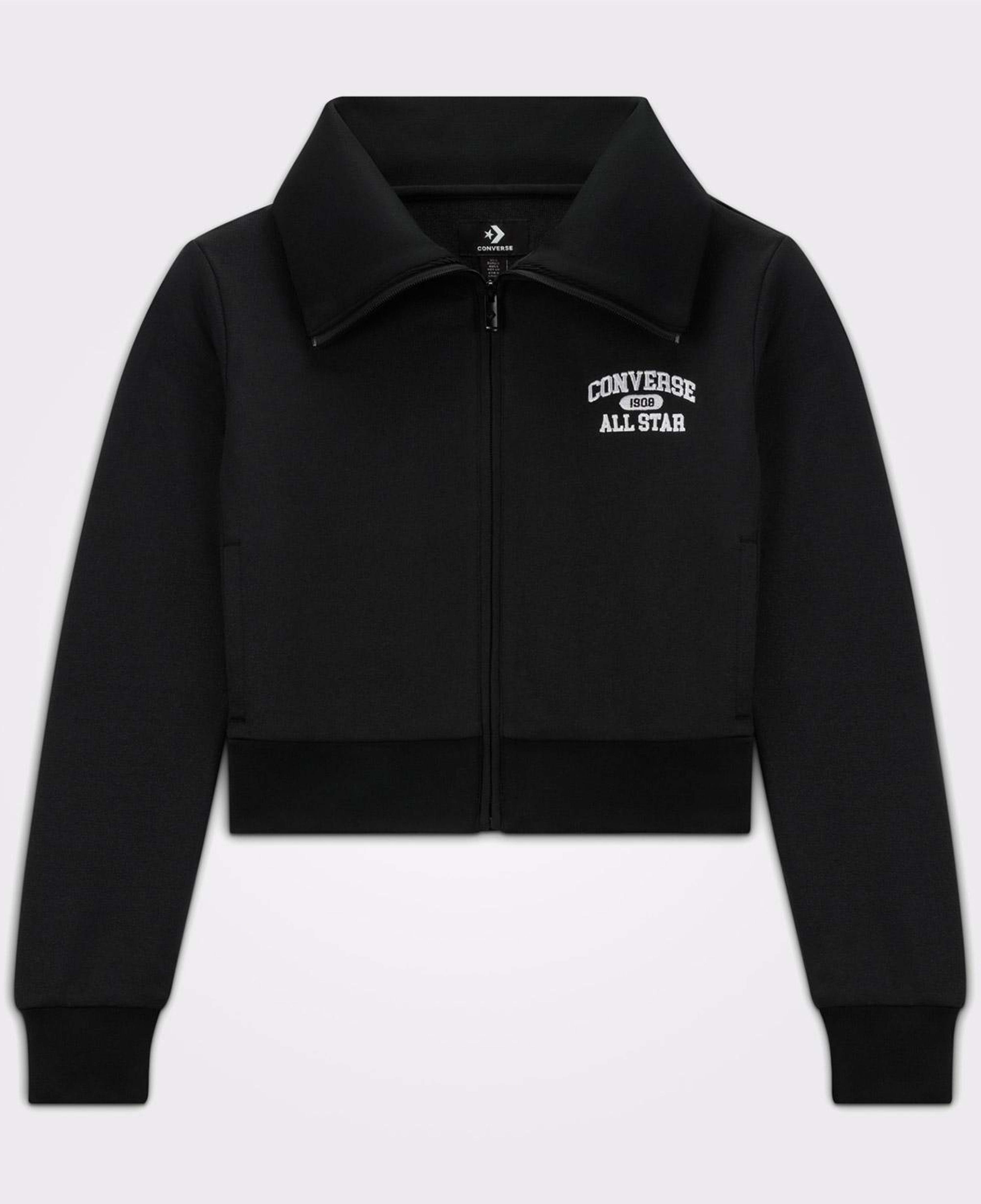 Converse Kadın Fermuarlı Siyah Eşofman Üstü