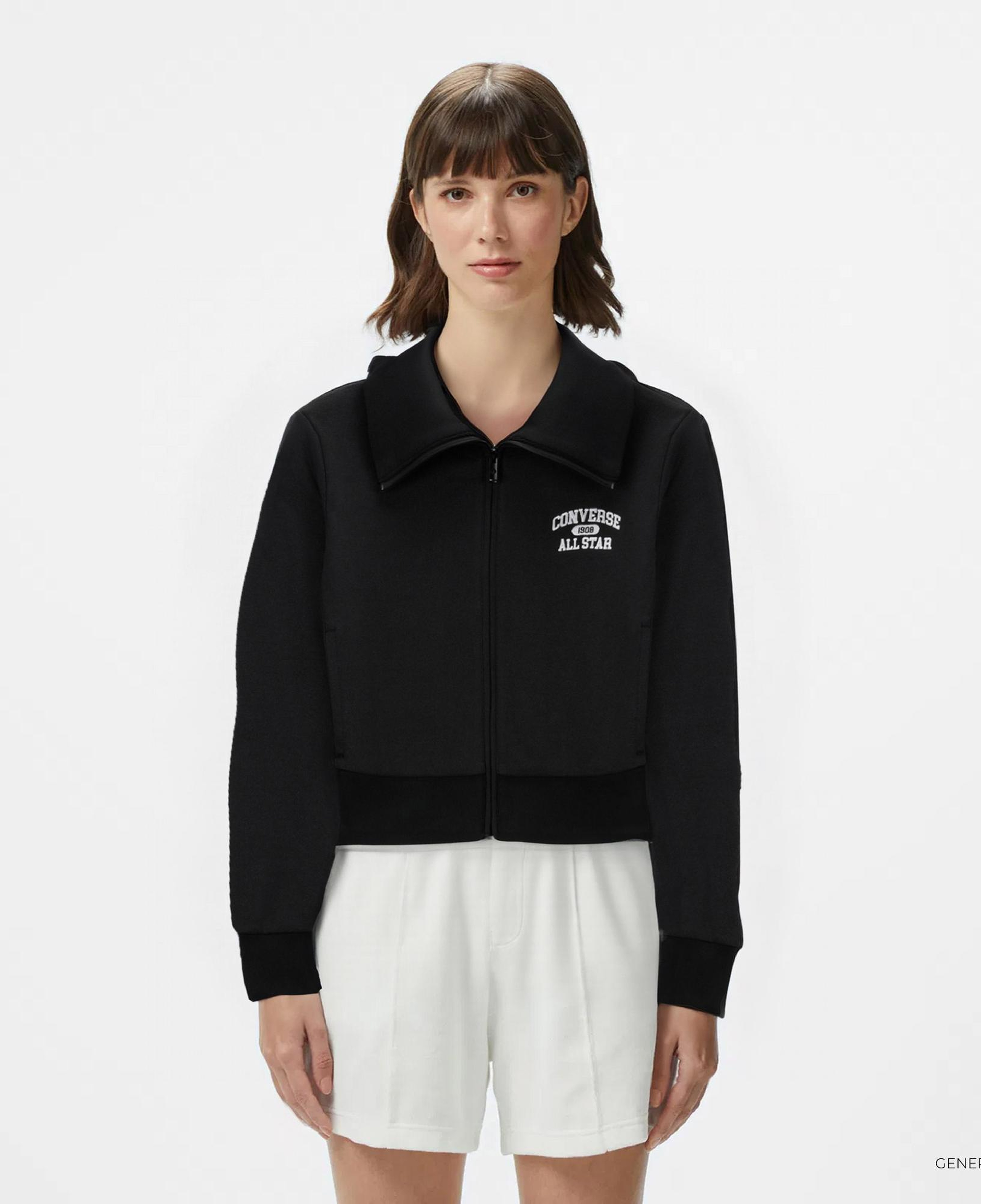 Converse Kadın Fermuarlı Siyah Eşofman Üstü