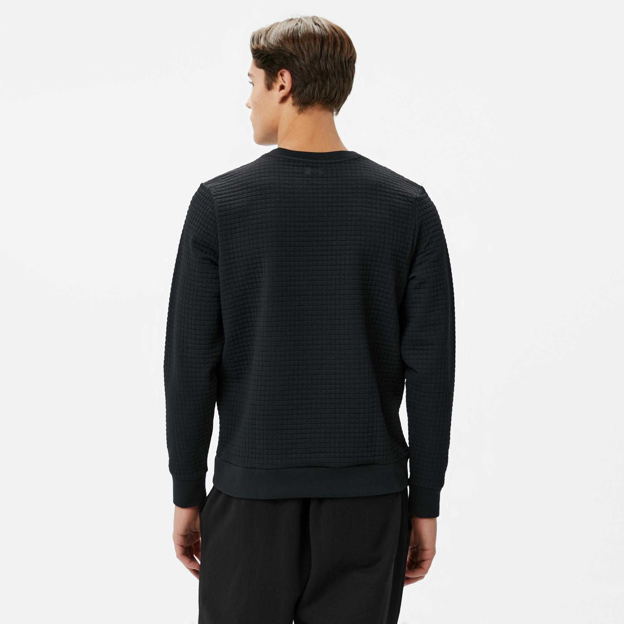 Under Armour Unstoppable Fleece Grid Crew Erkek Siyah Sweatshirt