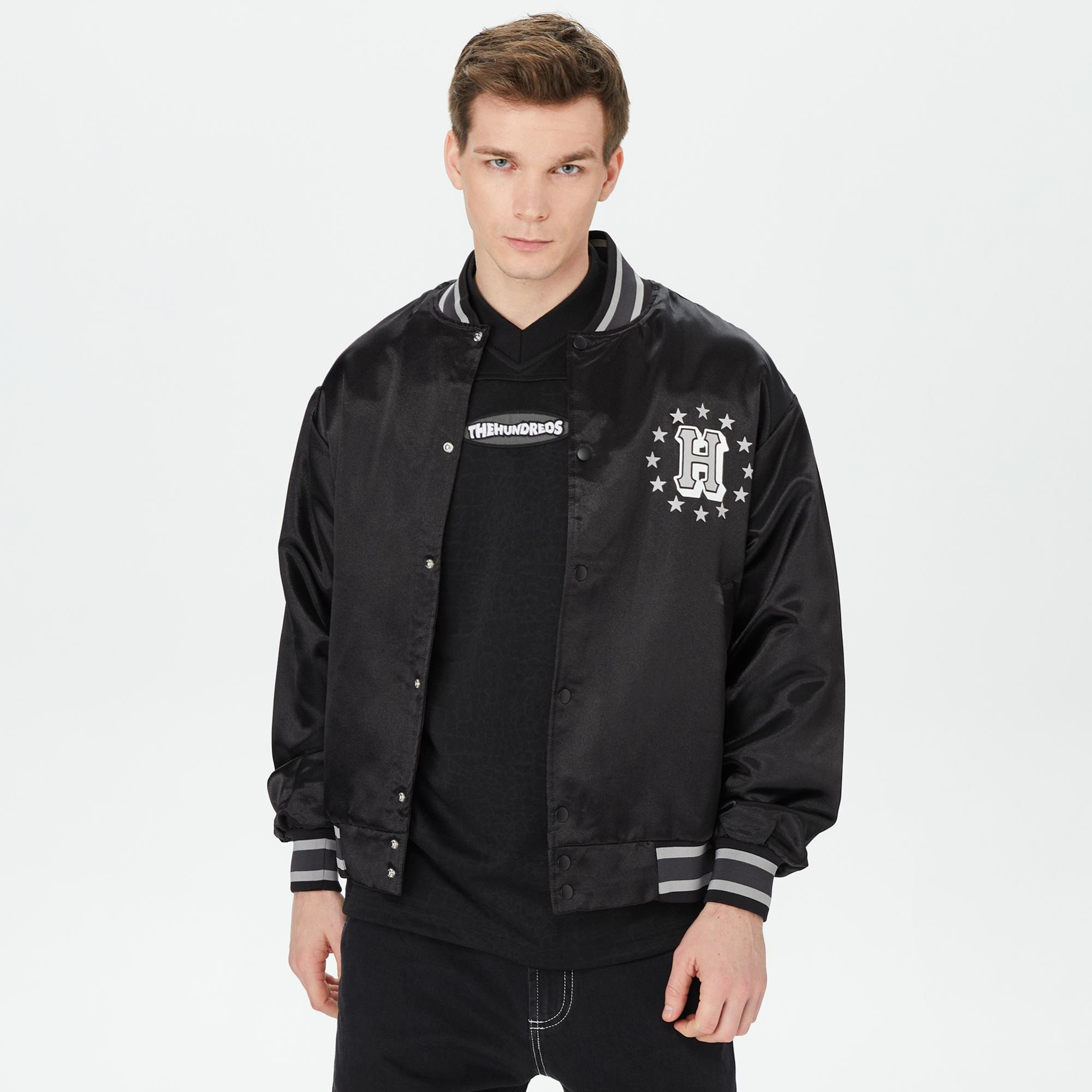 HUF Galactic Stack Baseball Erkek Siyah Ceket